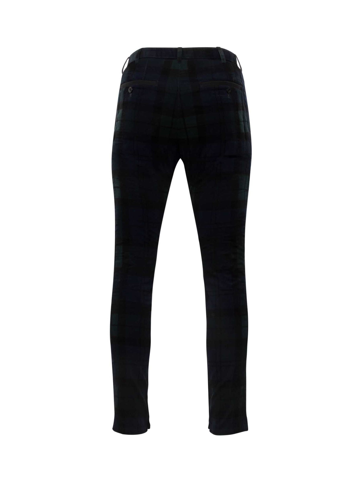 Check Corduroy Pants in Black