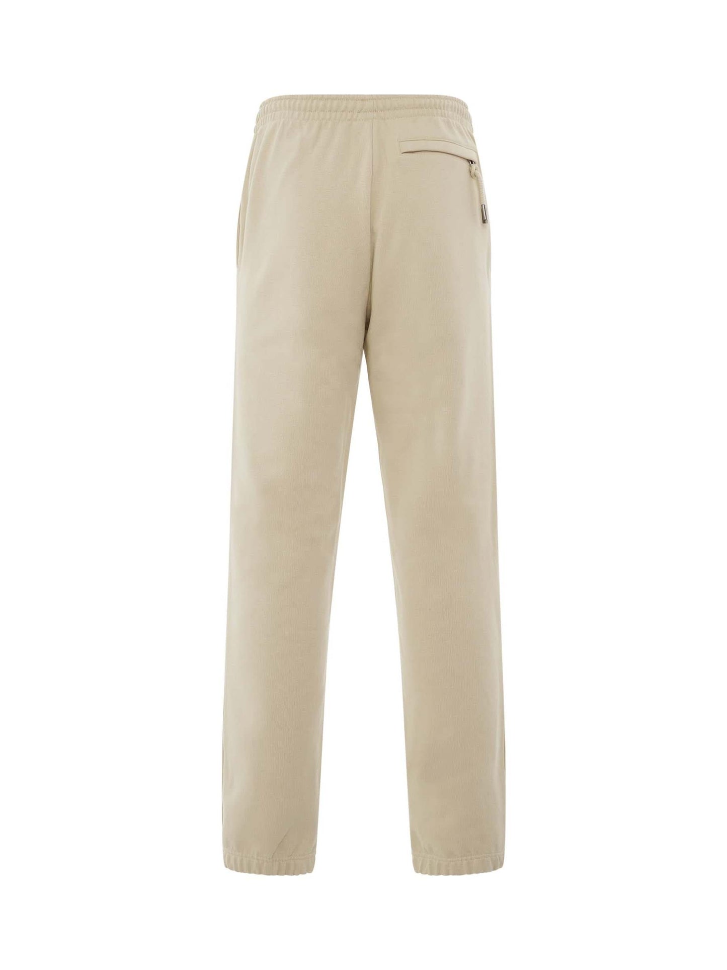 Logo Printed Track Pants in Light Beige