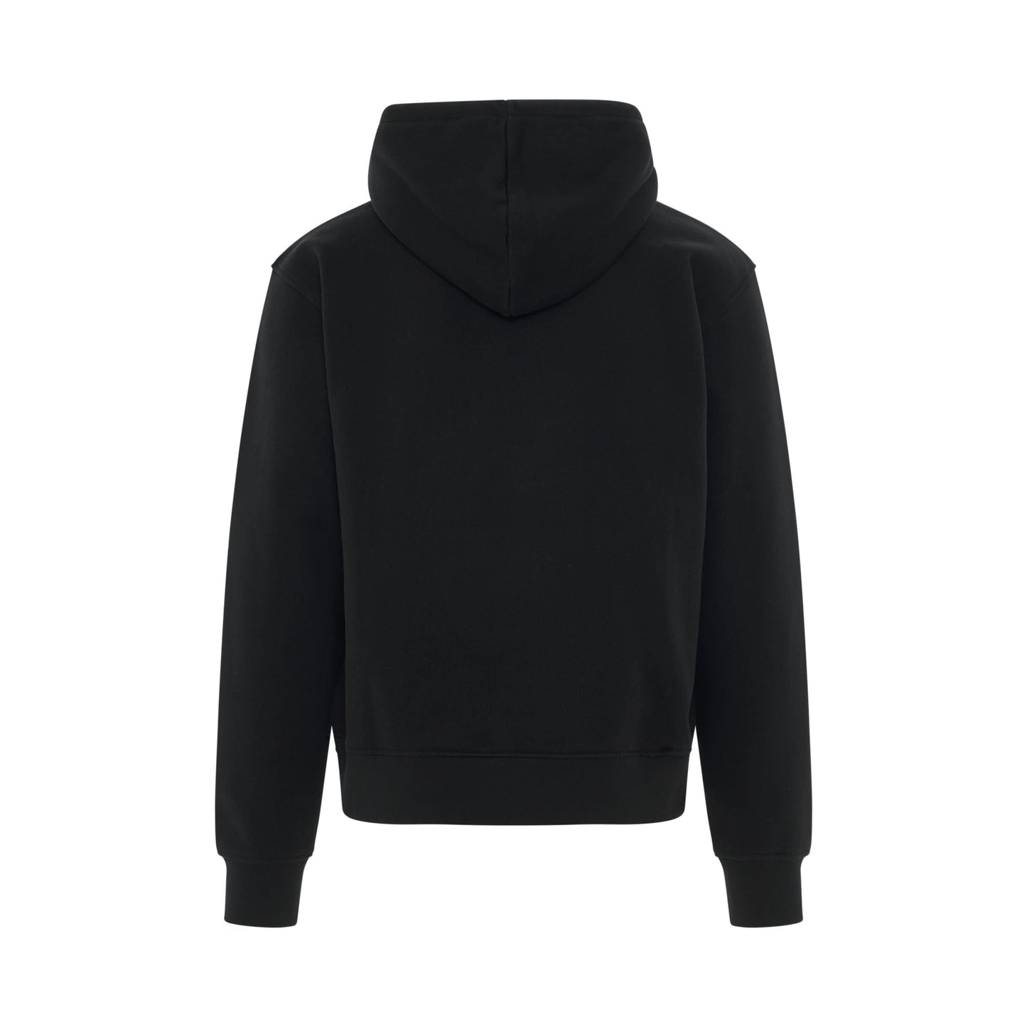 Signature Embroidered Logo Hoodie in Black