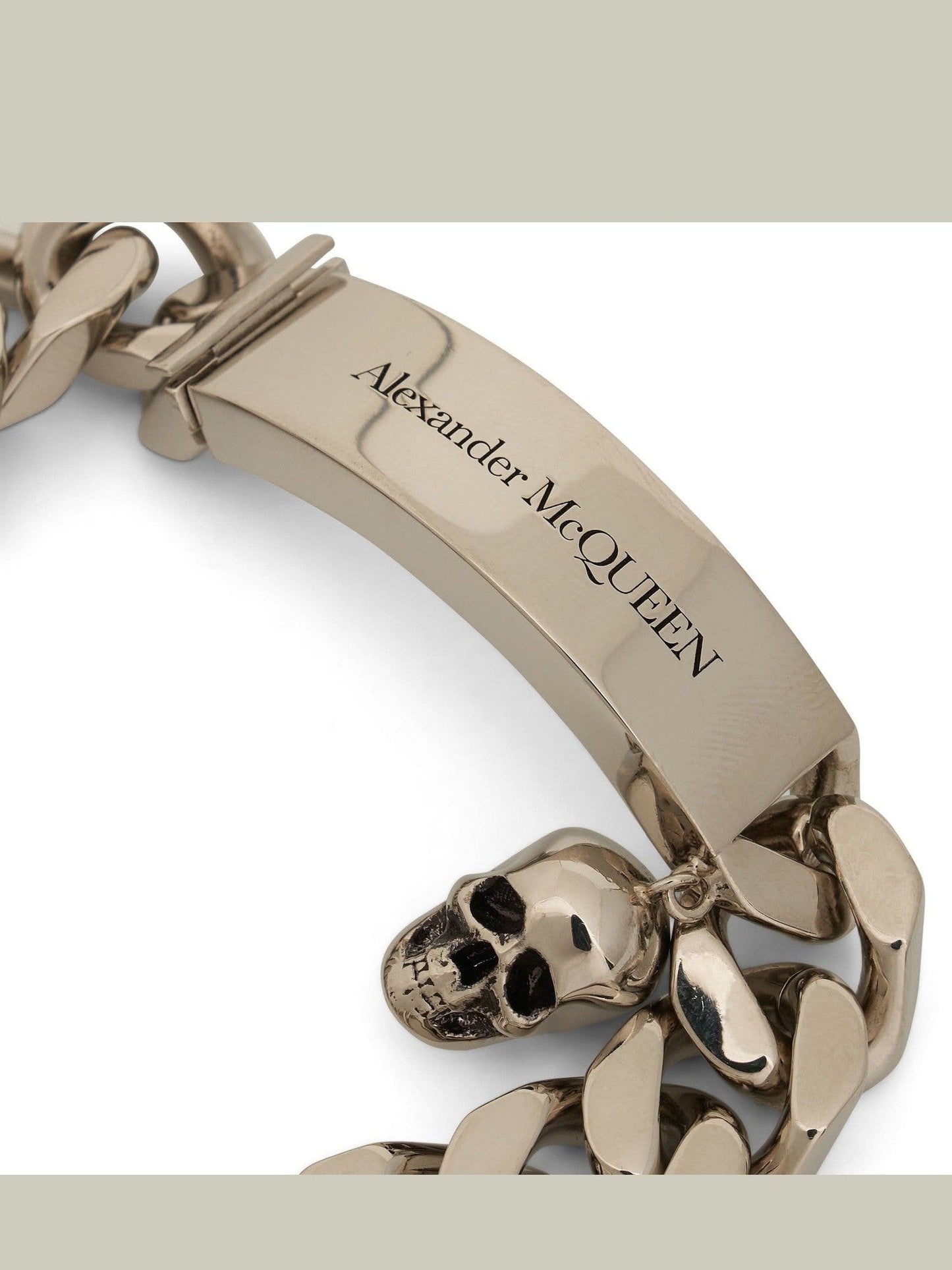 Plated Logo Chain Bracelet in Silver