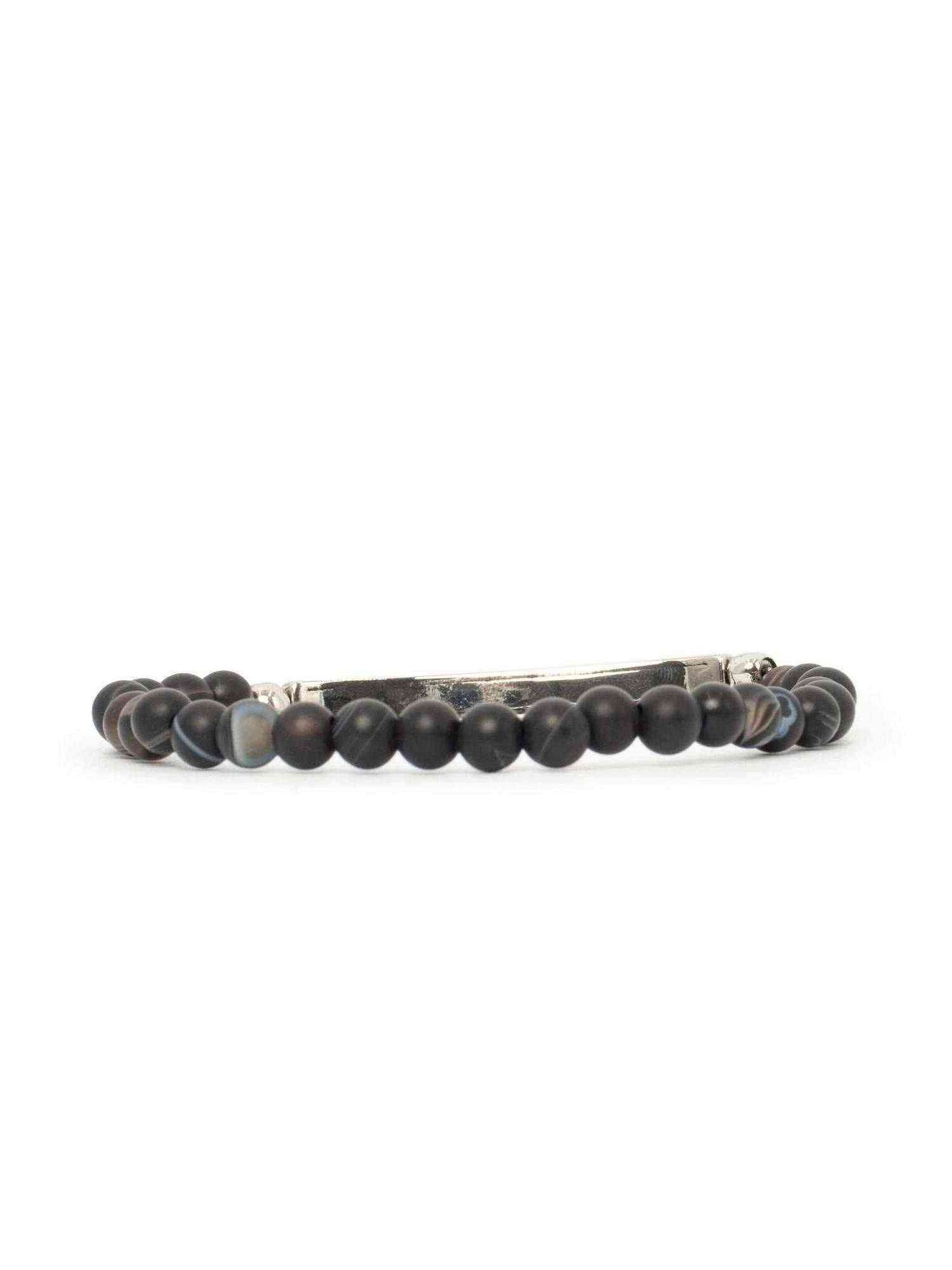 Alexander Mcqueen Logo Beaded Bracelet in Black