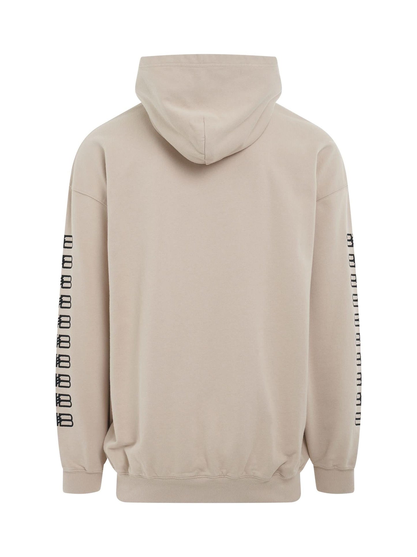 BB Paris Icon Embroidered Medium Fit Hoodie in Beige/Black