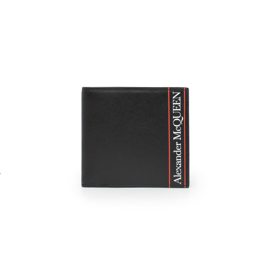Bi Fold Wallet With Brand Logo in Black