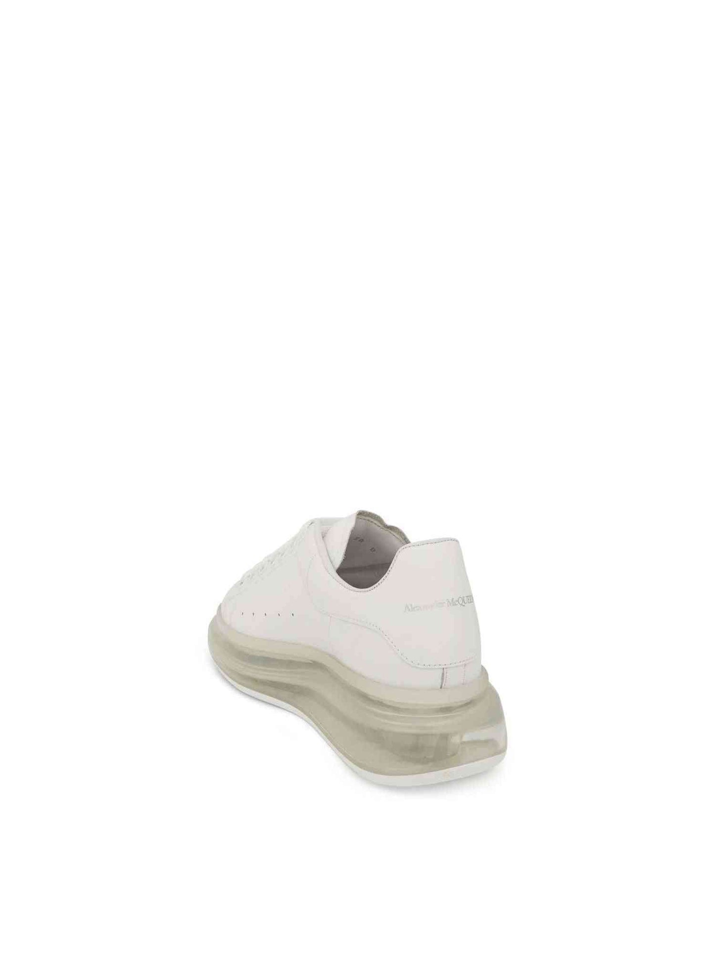 Larry Transparent Sole Sneakers in White/White