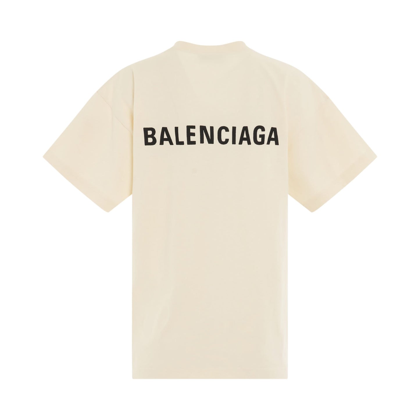 Back Logo Medium Fit T-Shirt in Cream/Black