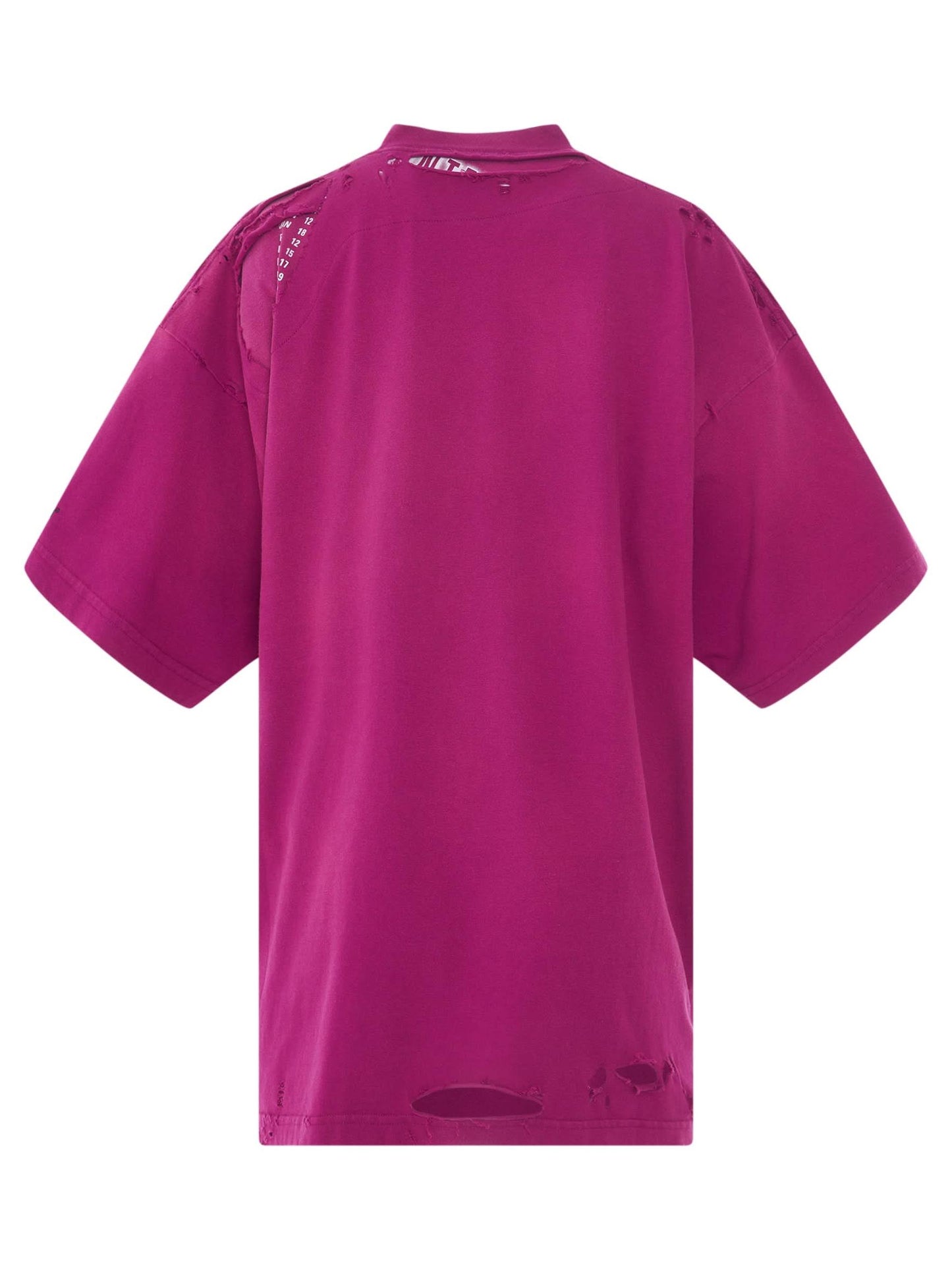 3B Sports Icon Repaired Oversized T-Shirt in Dark Fucshia
