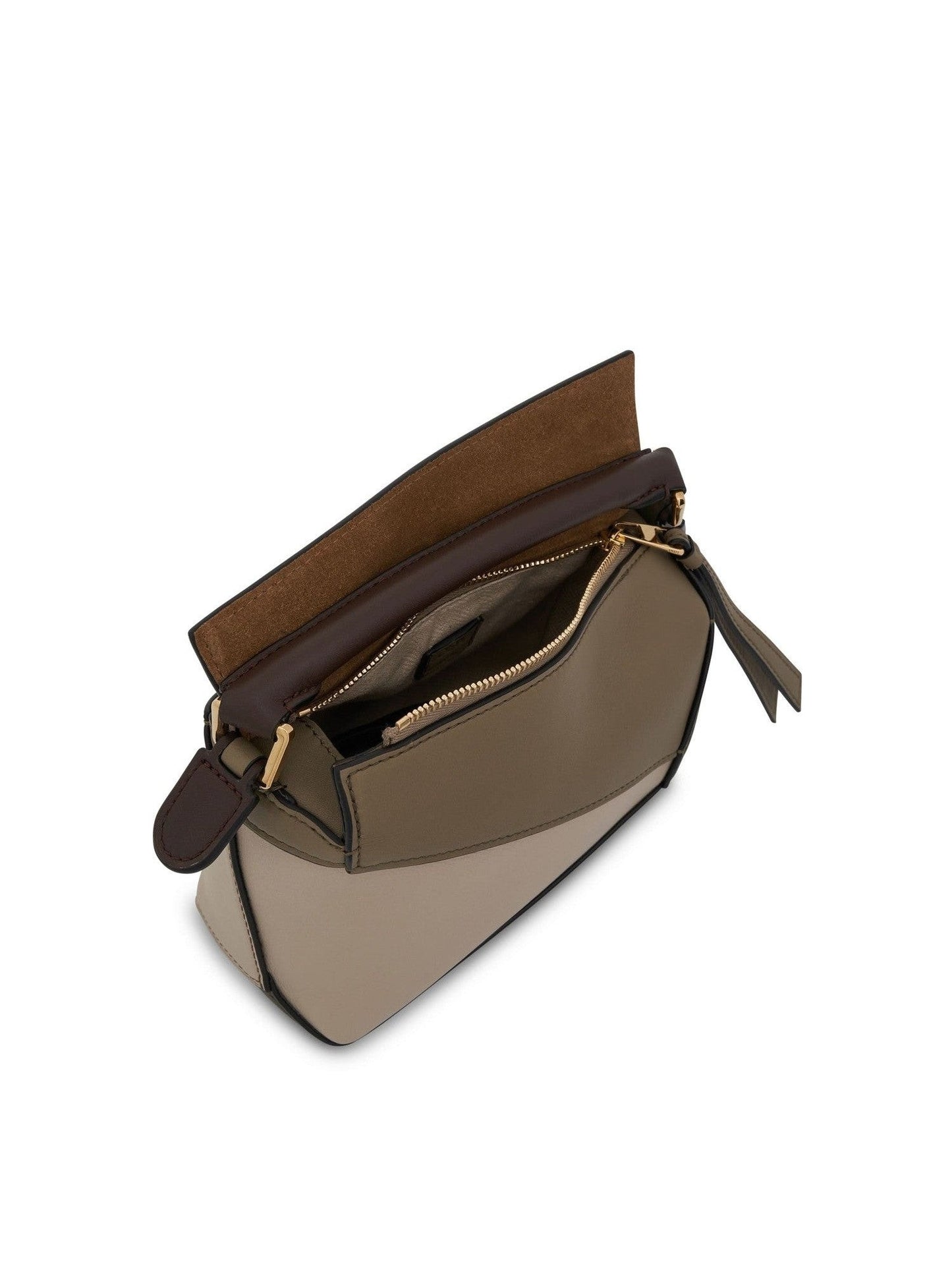 Mini Puzzle Edge in Nappa Calfskin in Laurel Green