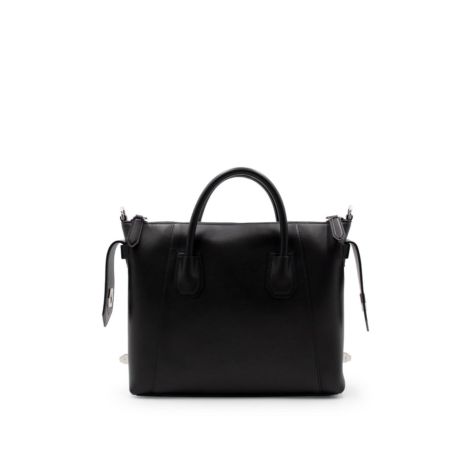 Small Antigona Soft Bag in Calf Leather in Black