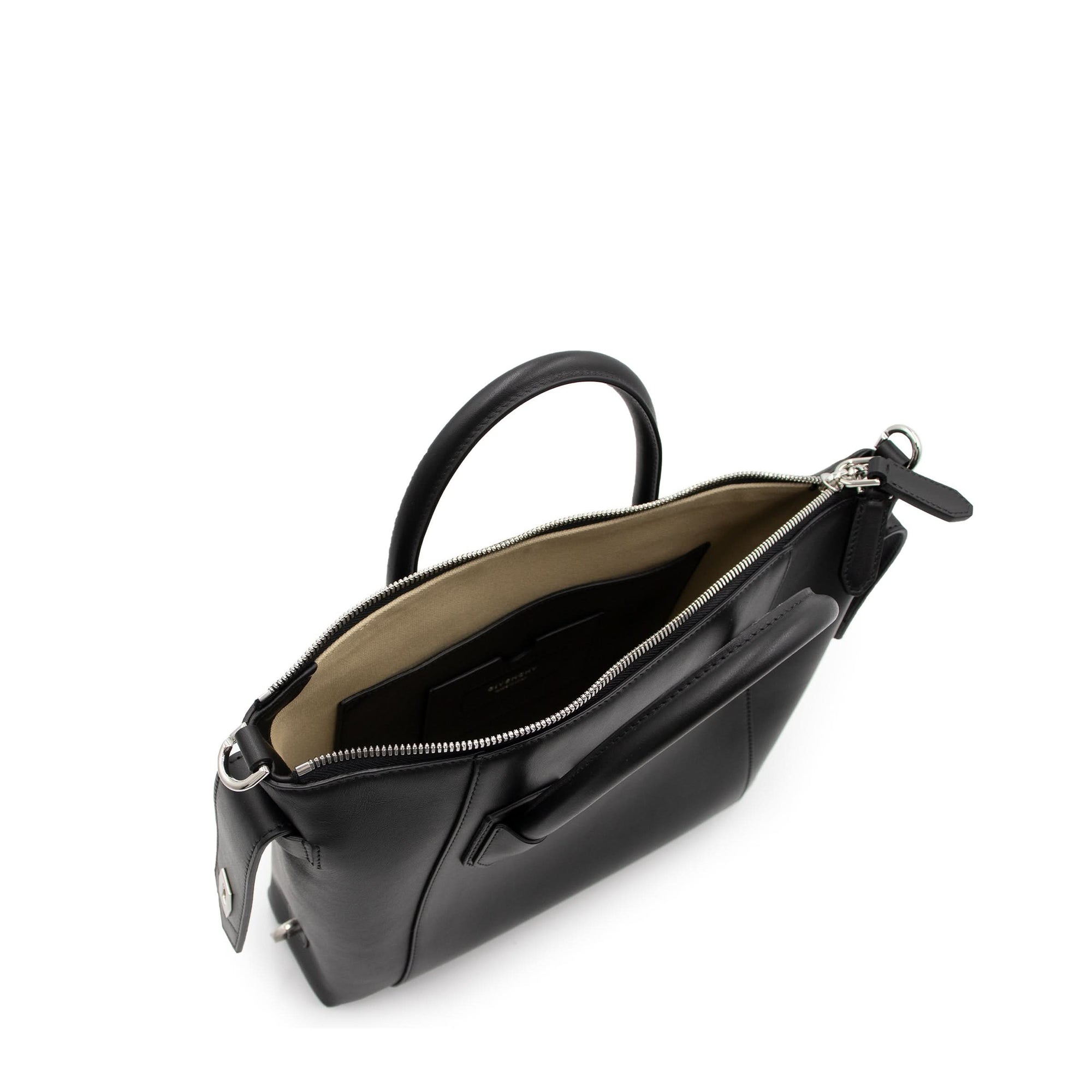 Small Antigona Soft Bag in Calf Leather in Black