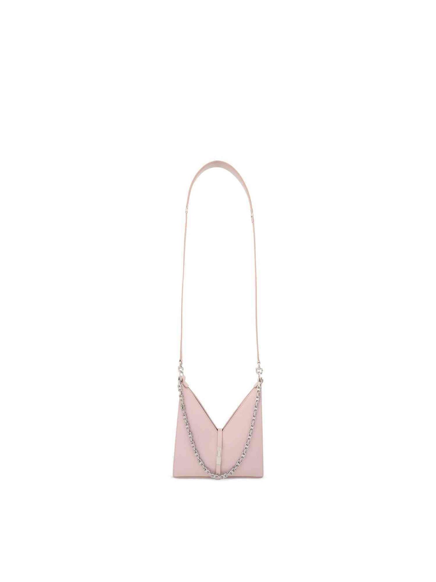Mini Cut Out Bag in Box Leather in Light Pink