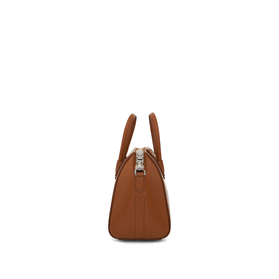 Mini Antigona Bag in Box Leather in Tan