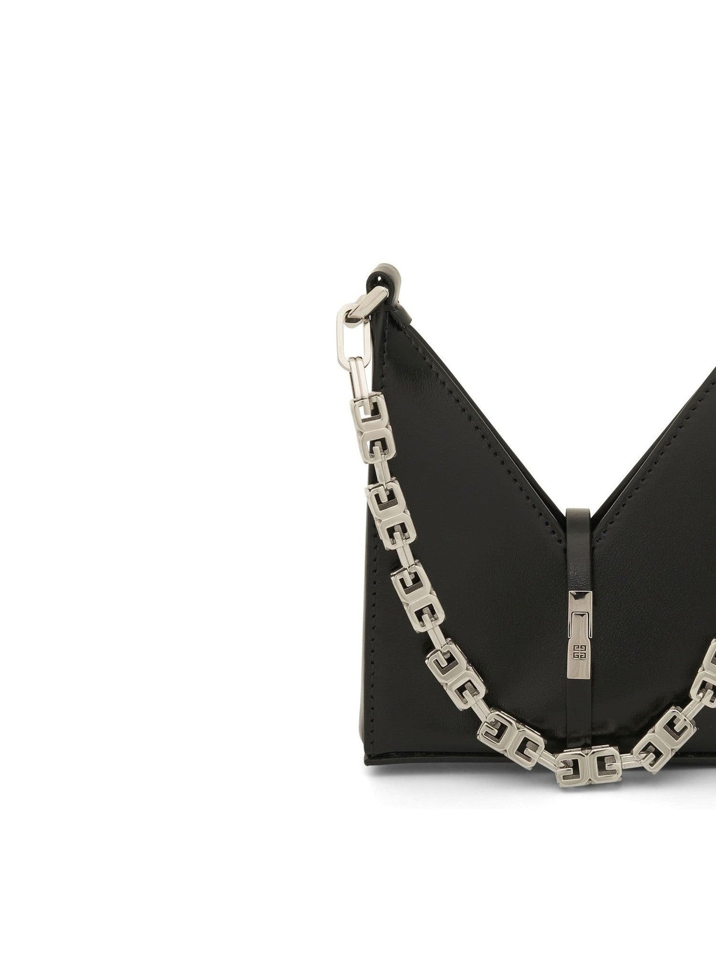 Micro Cut Out Bag in Box Leather in Black