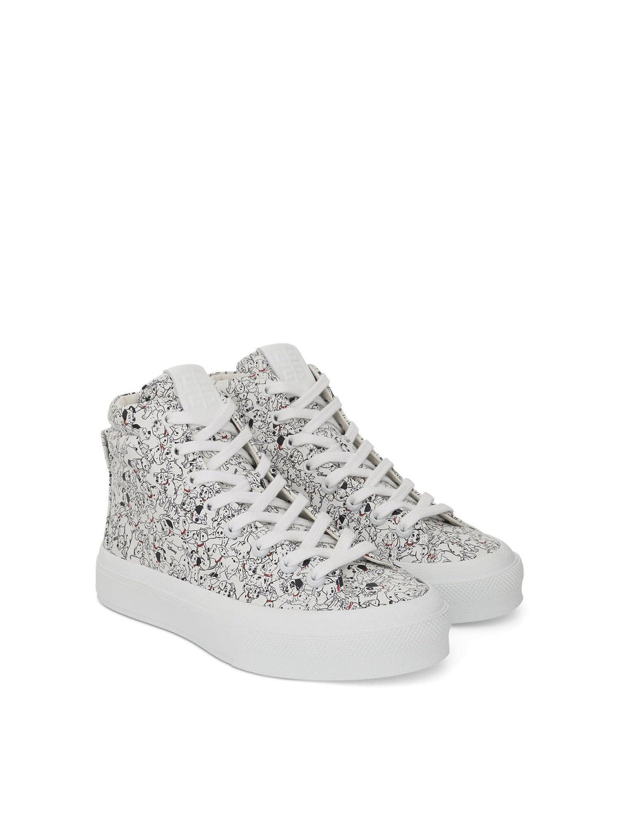 Disney 101 Dalmatians City High Sneaker in White Front View | GIVENCHY