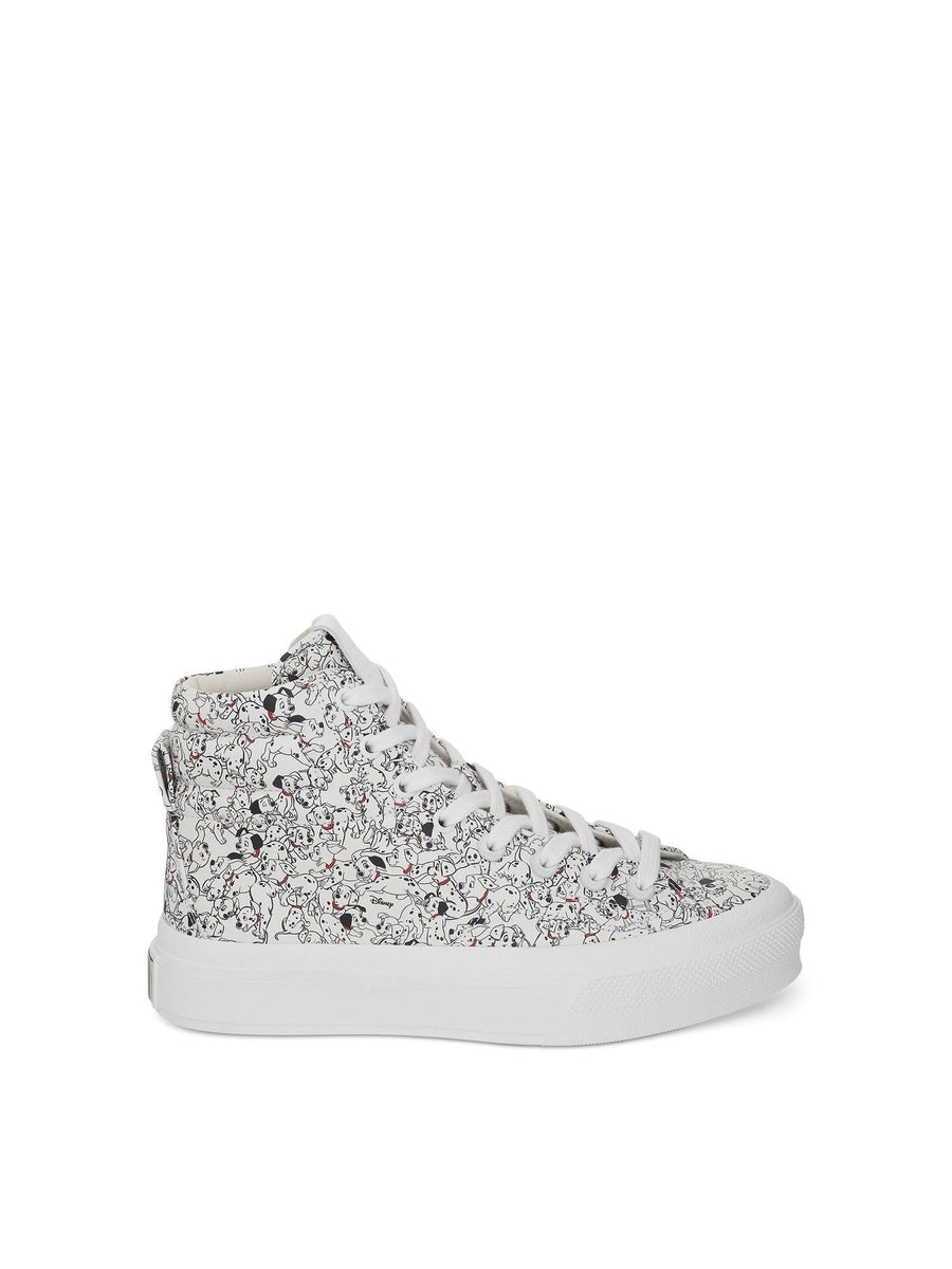 Disney 101 Dalmatians City High Sneaker in White Side View | GIVENCHY