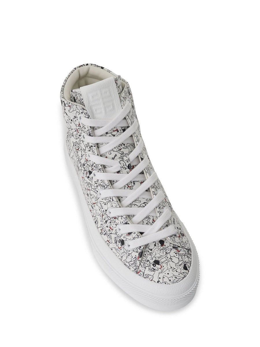 Disney 101 Dalmatians City High Sneaker in White Back View | GIVENCHY