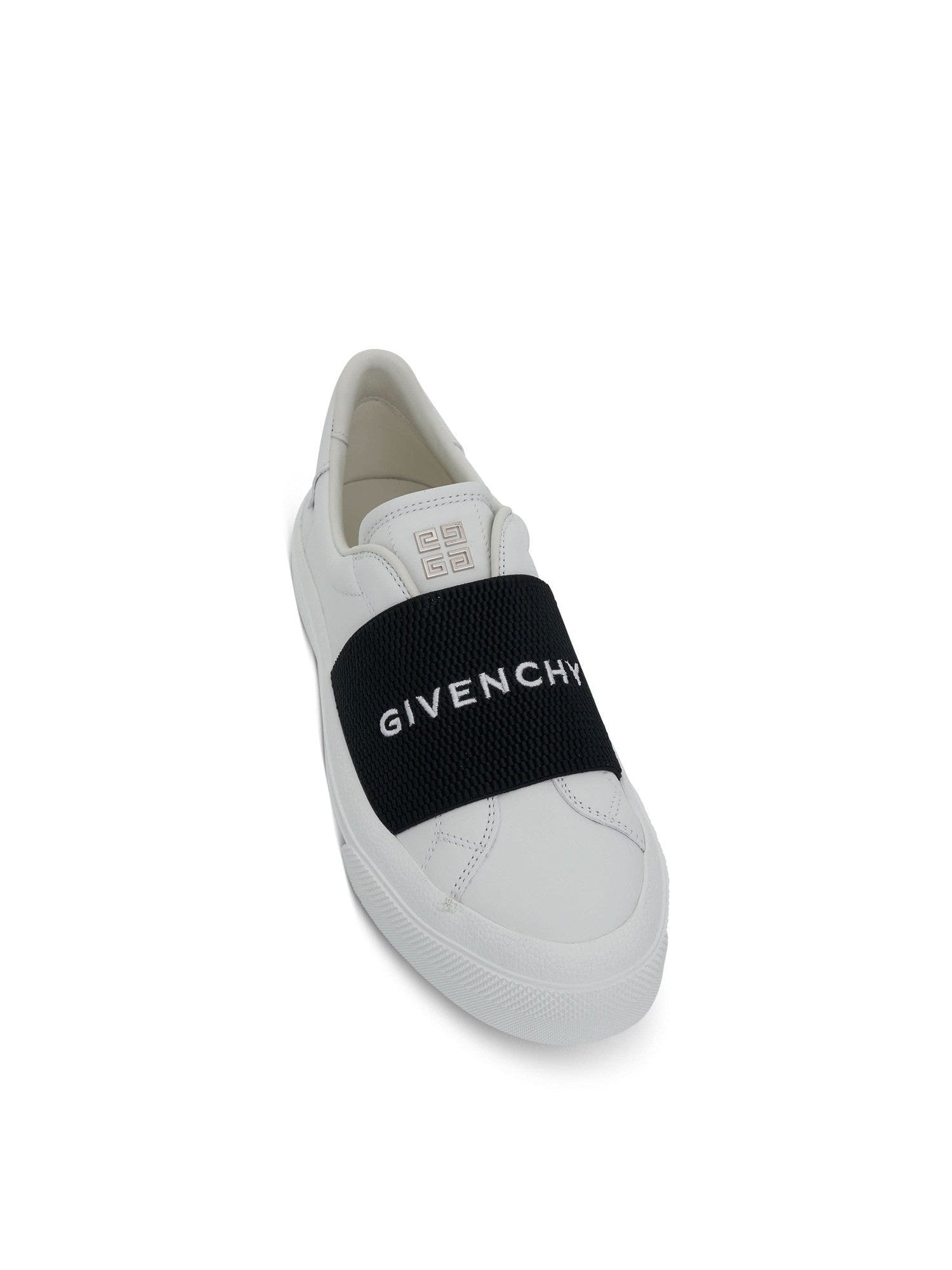 City Court Elastic Band Sneakers in White/Black Top View | GIVENCHY