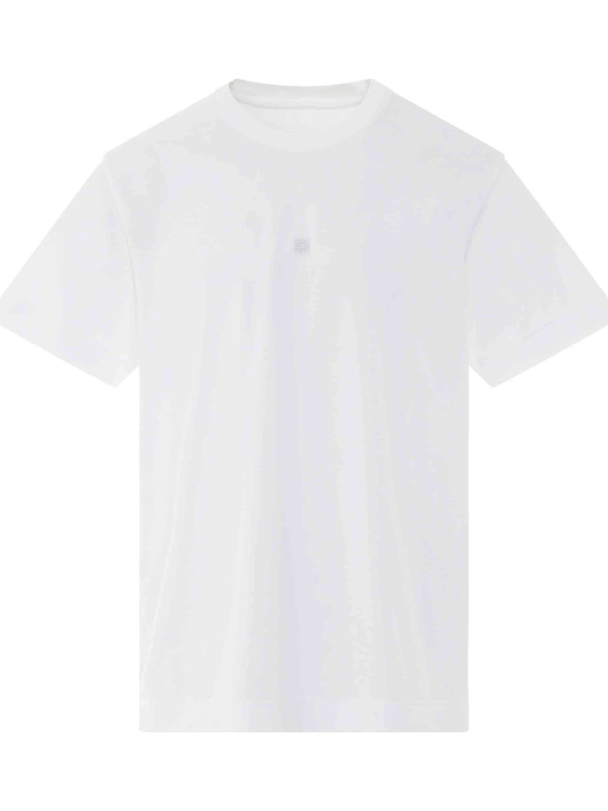 4G Embroidered T-Shirt in White