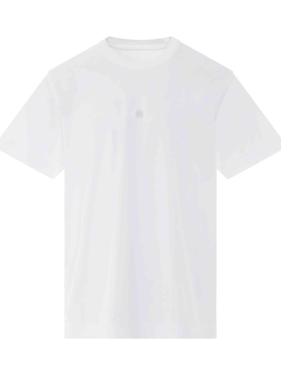 4G Embroidered T-Shirt in White