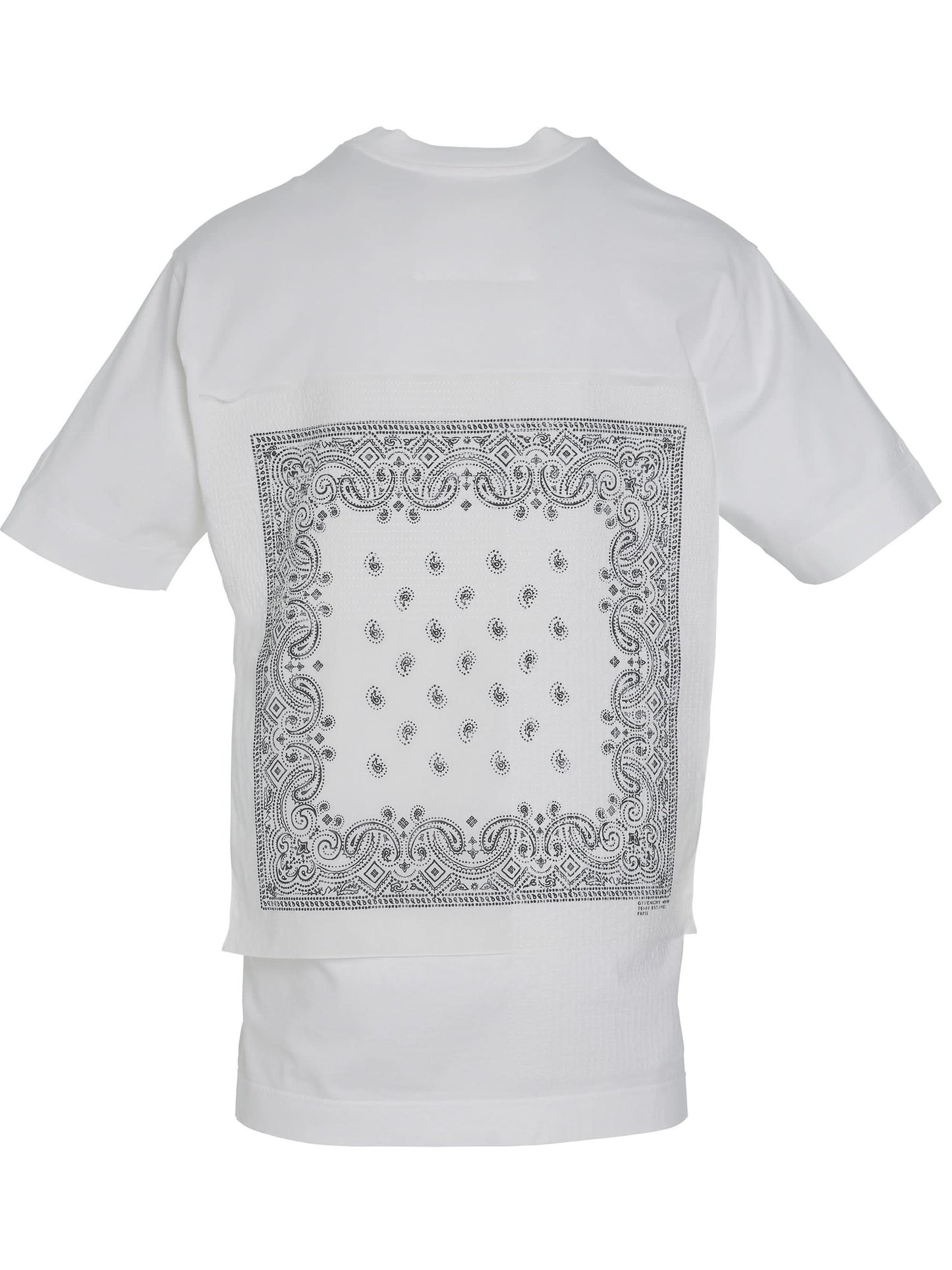 Embroidered Bandanas Washed T-Shirt in White