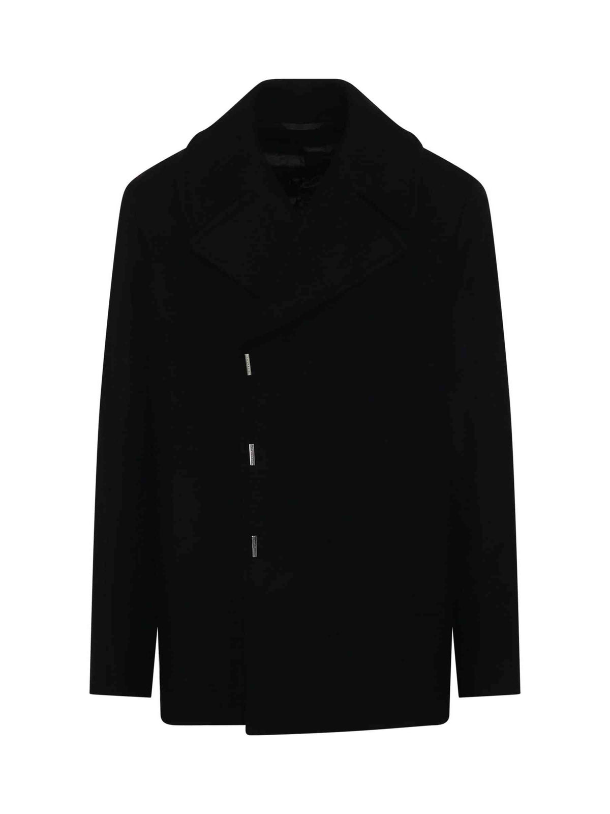 Hook & Bar Quilted Peacoat in Black