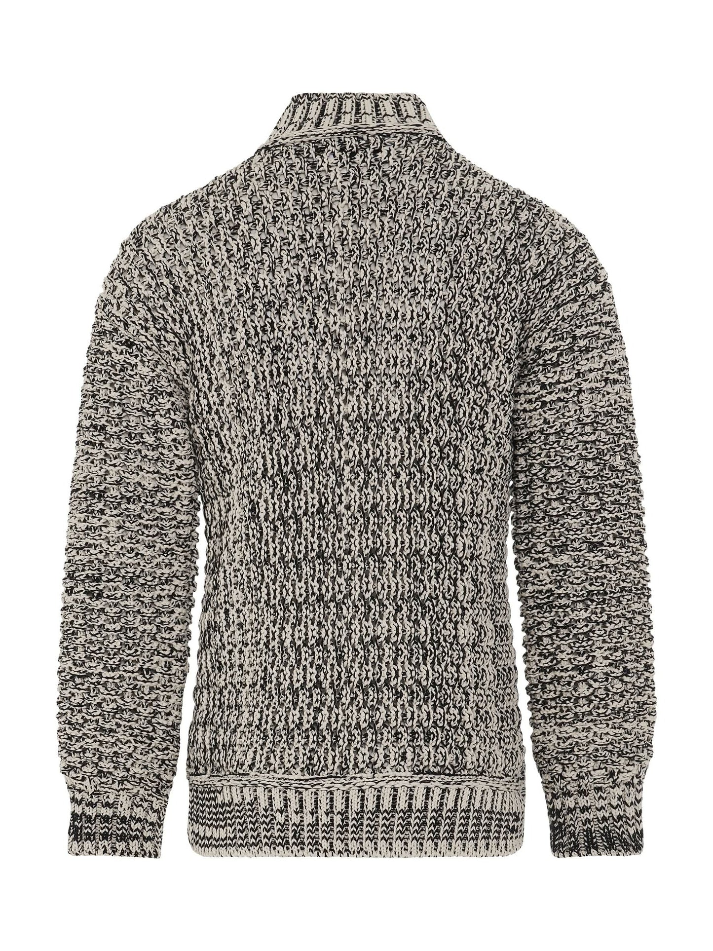 Jacquard Crewneck Knit in Black