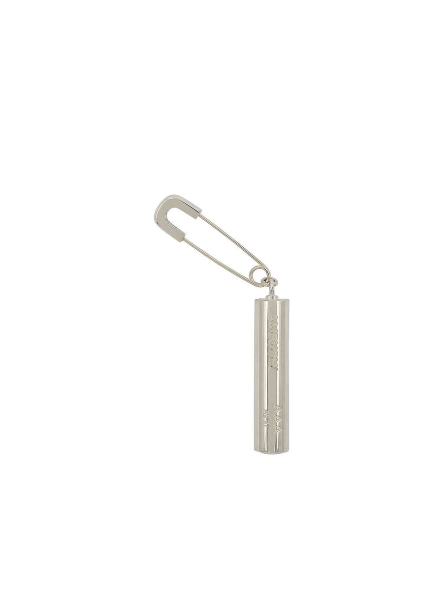 Battery Charm Earring in Silver