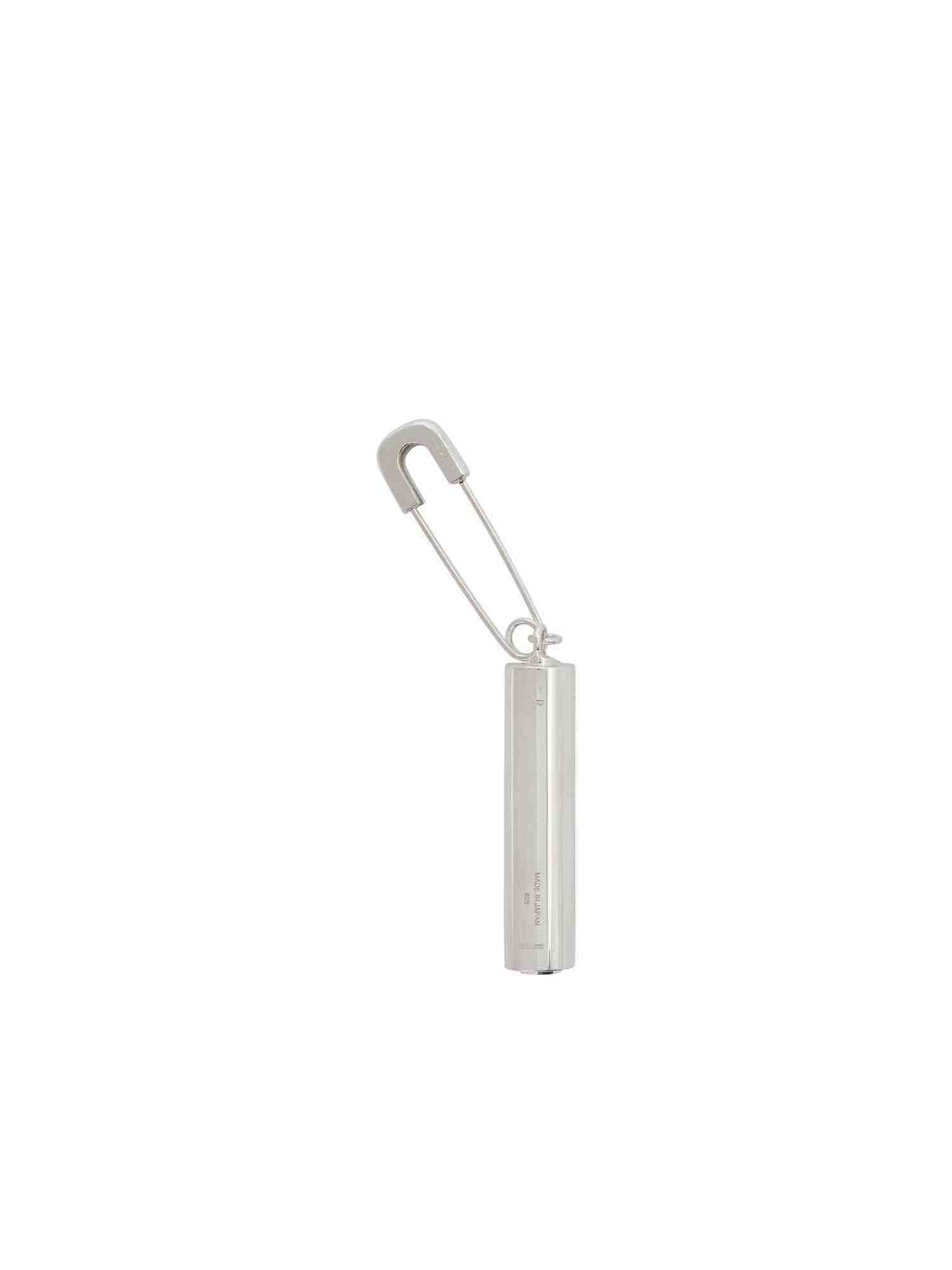 Battery Charm Earring in Silver