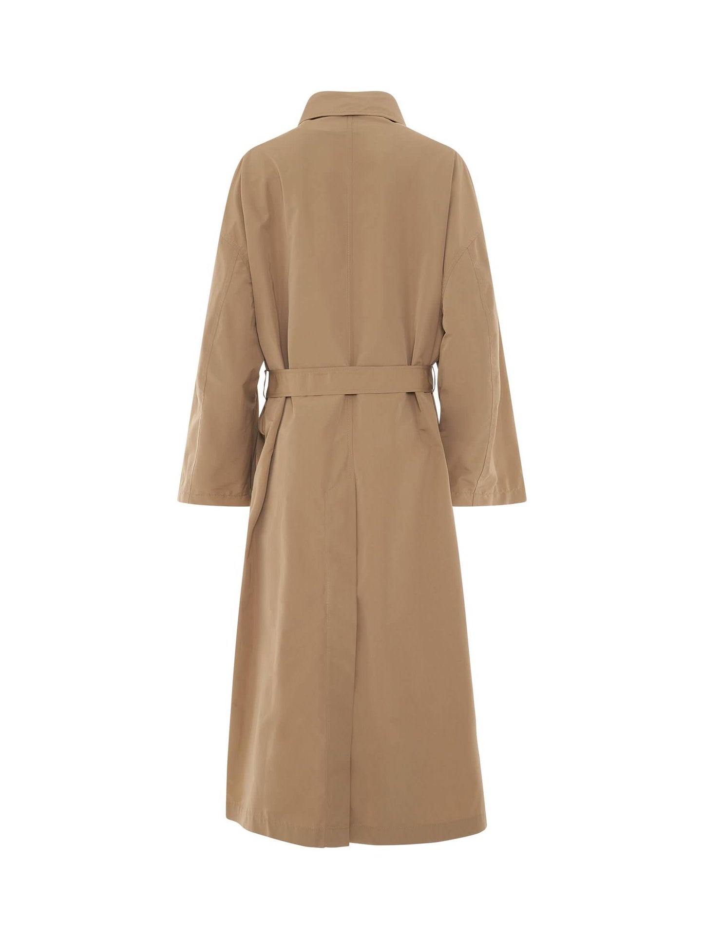 Light Taffeta Trench Coat in Tan