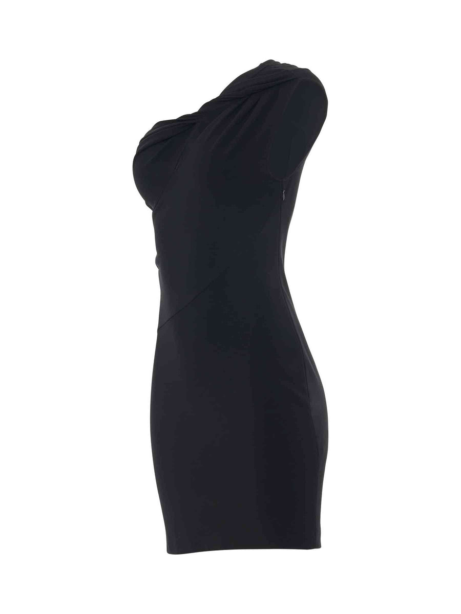 Asymmetrical Mini Dress in Black