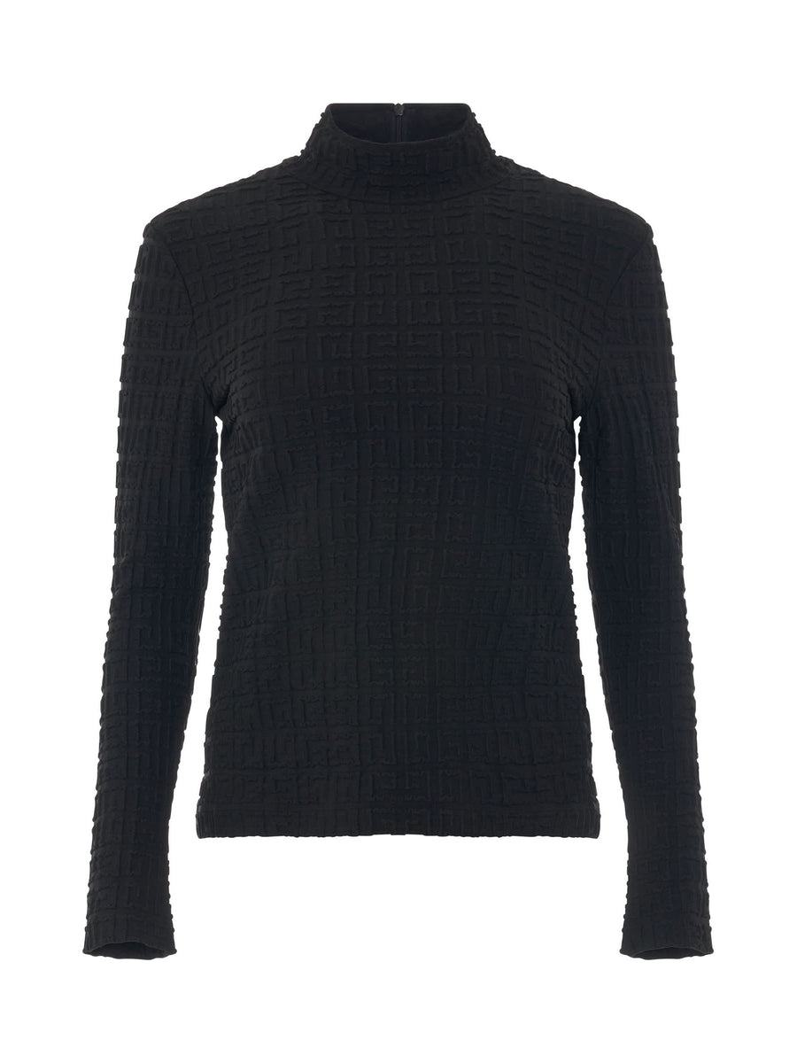 4G Jacquard Cyclist Long Sleeve Top in Black