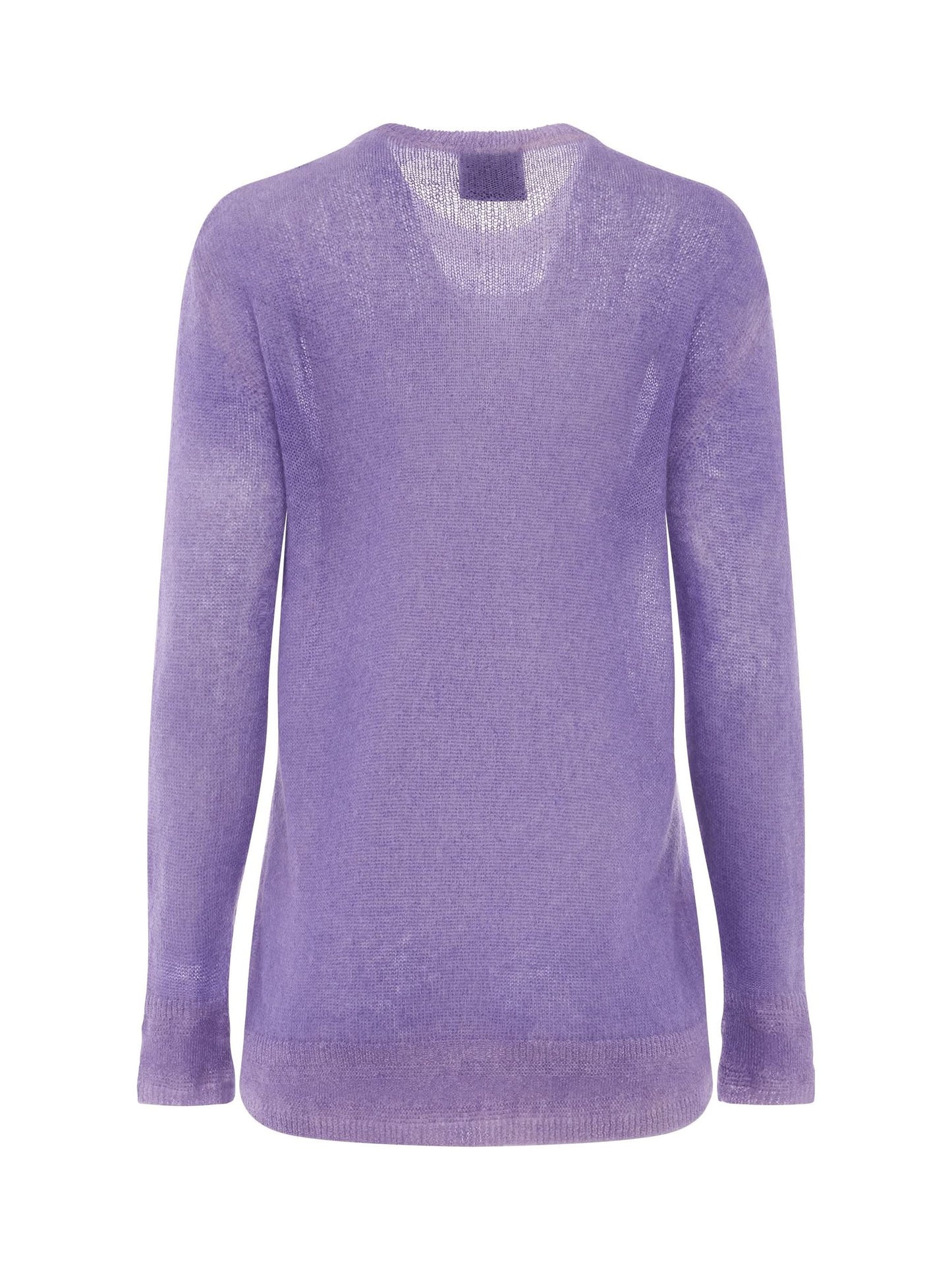Mixmat Crew Neck Print Sweater in Mauve