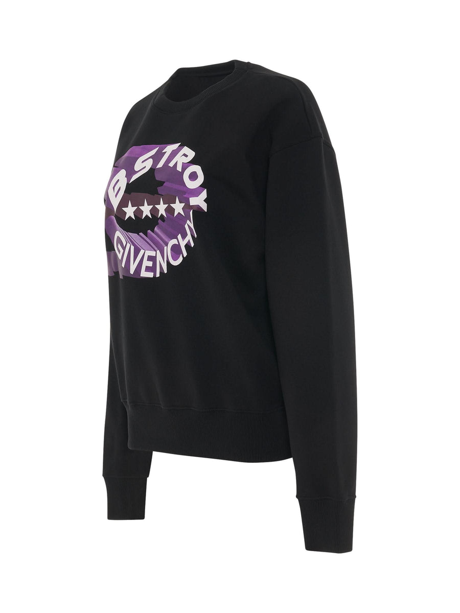BSTROY Circle Logo Sweatshirt in Black