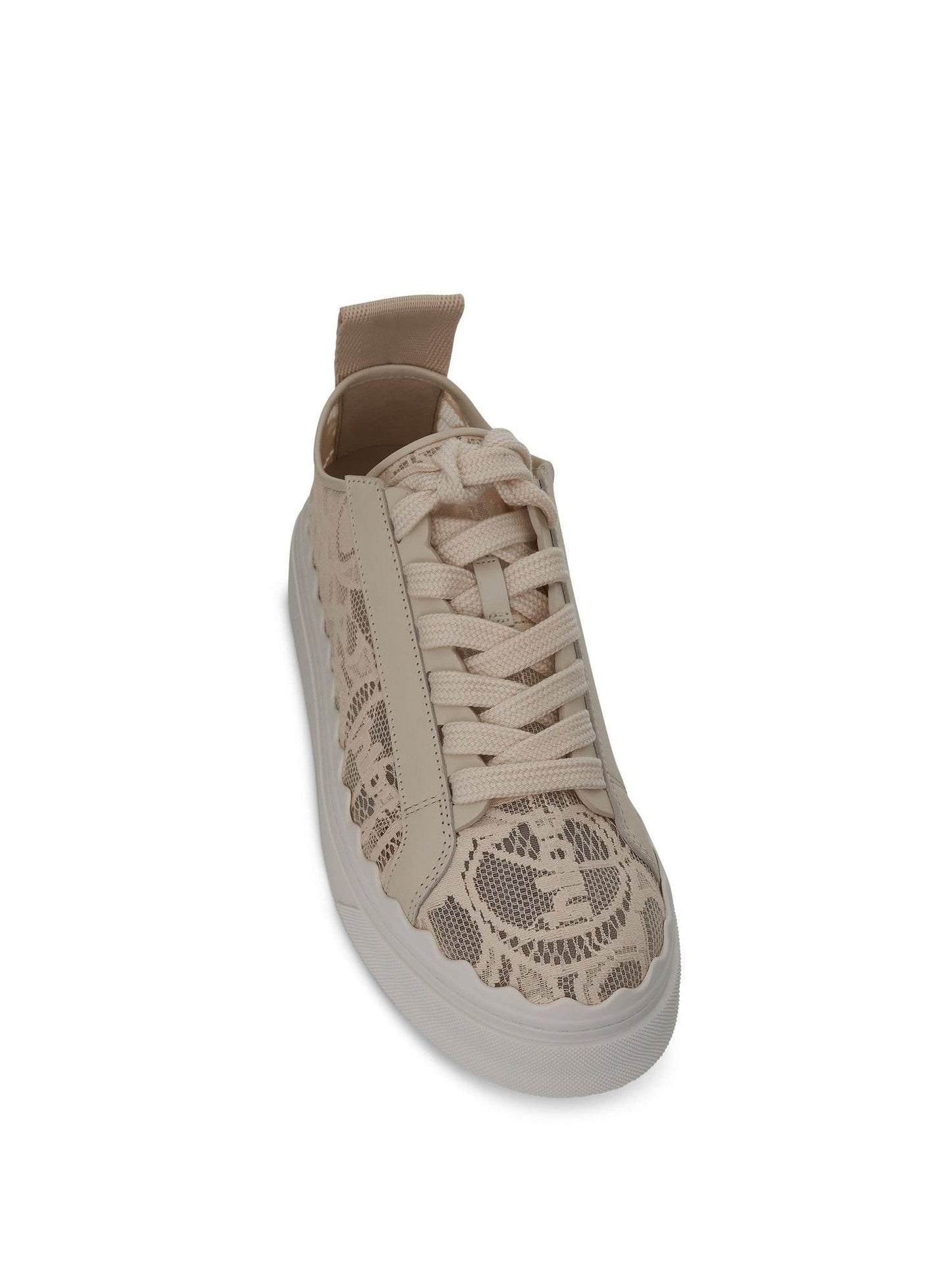 Lauren Sneaker in Beige Lace
