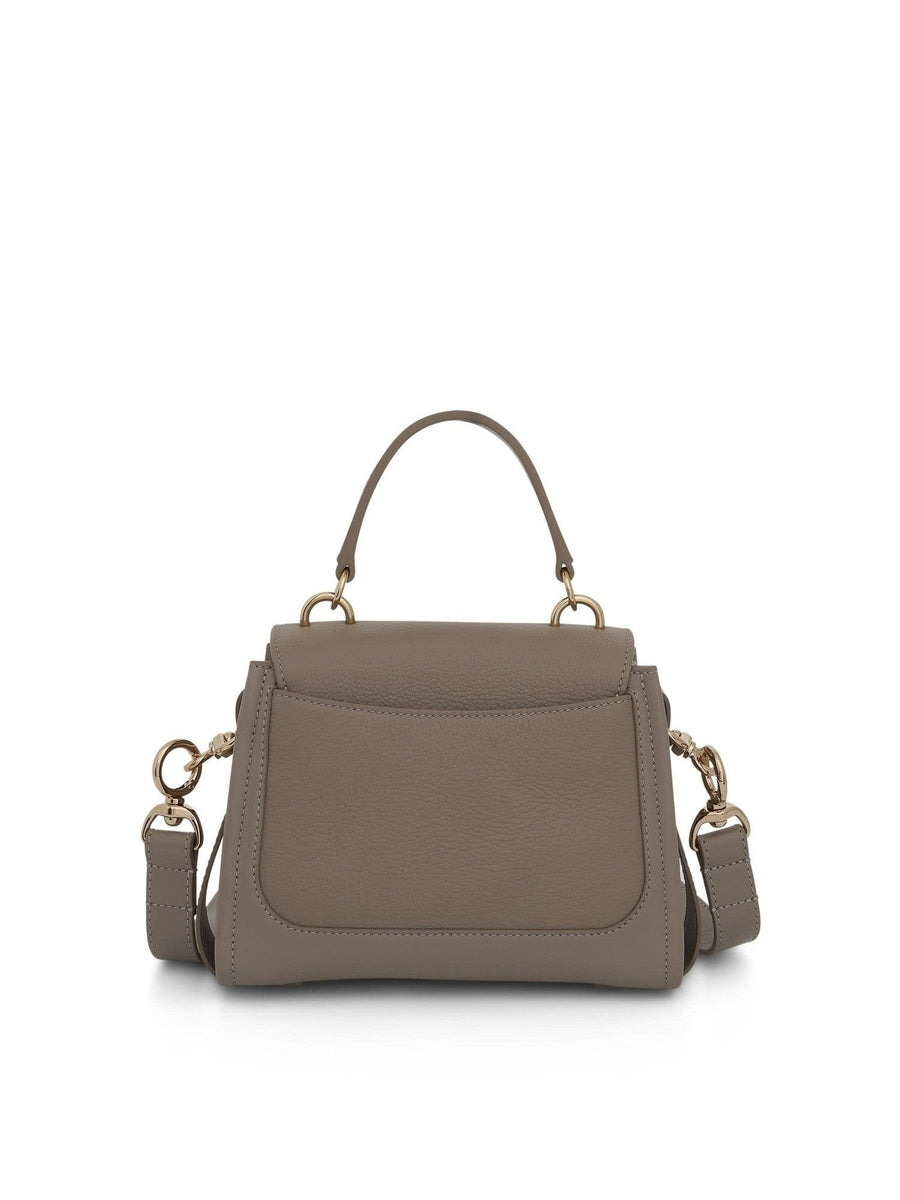 Mini Tess Day Bag in Grained & Shiny Calfskin in Motty Grey