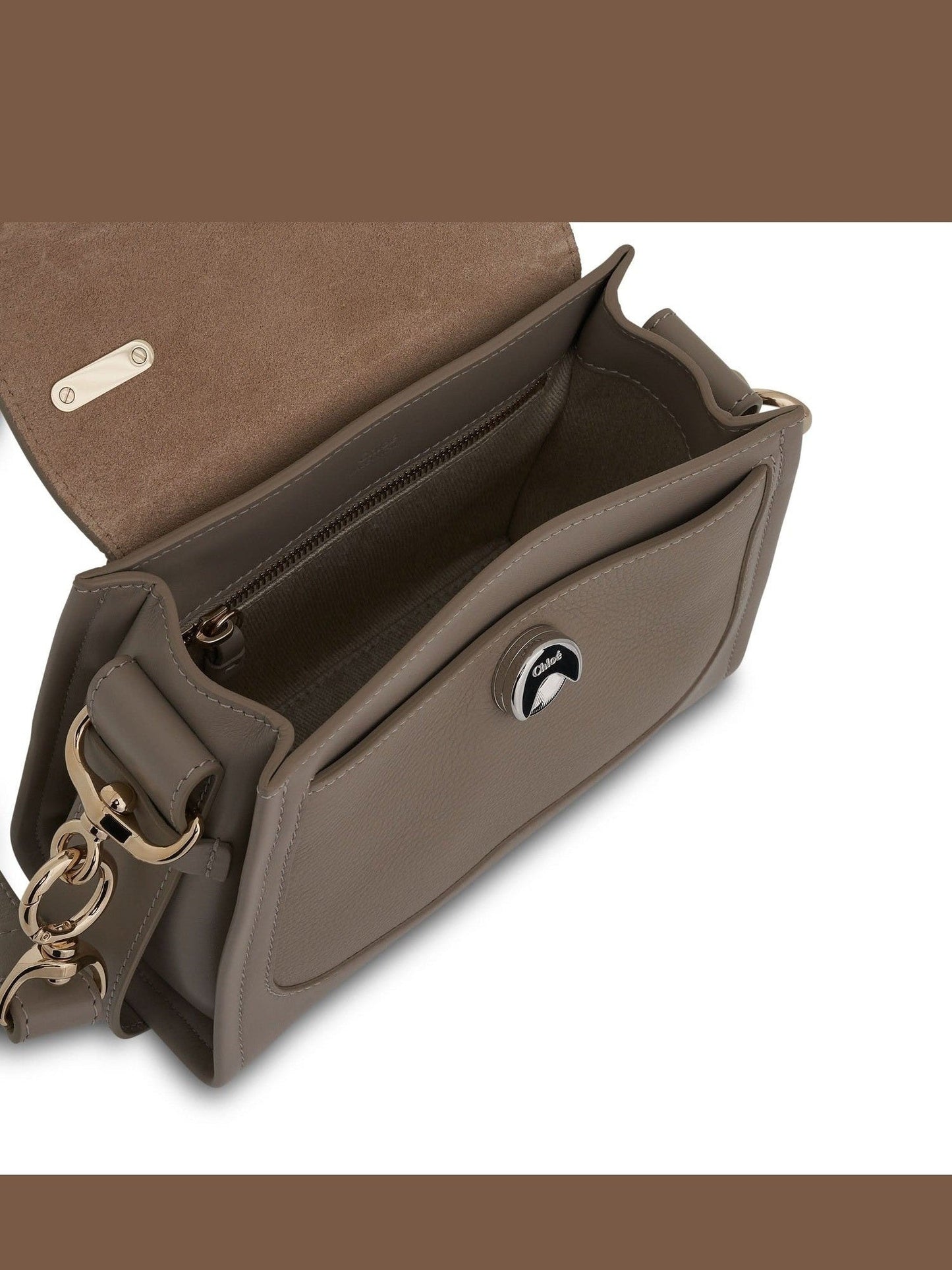 Mini Tess Day Bag in Grained & Shiny Calfskin in Motty Grey