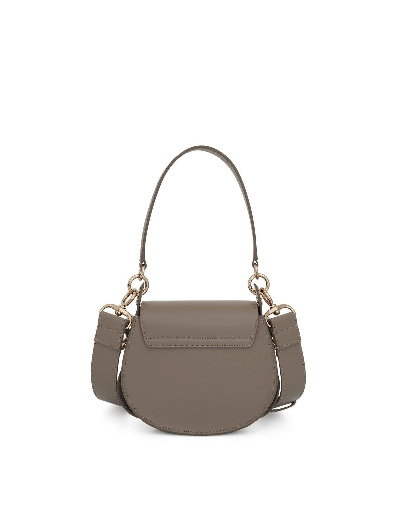 Chloe Small Tess Bag in Shiny & Suede Calfskin in Motty Grey