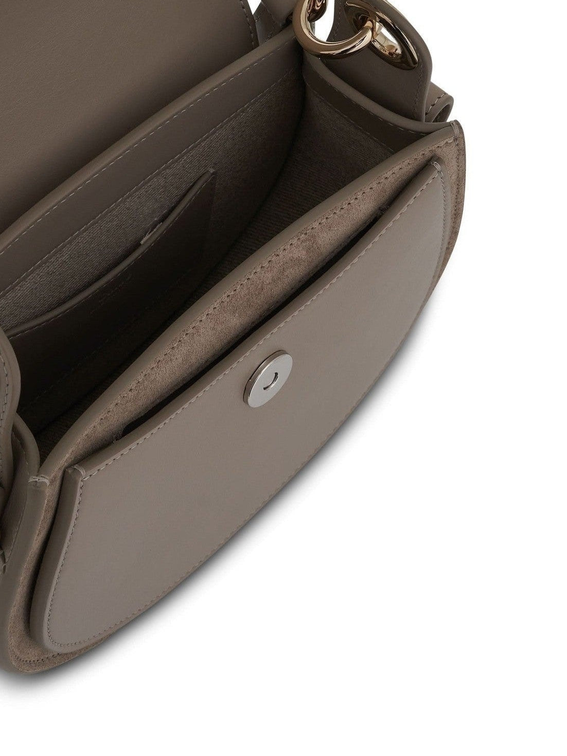 Chloe Small Tess Bag in Shiny & Suede Calfskin in Motty Grey