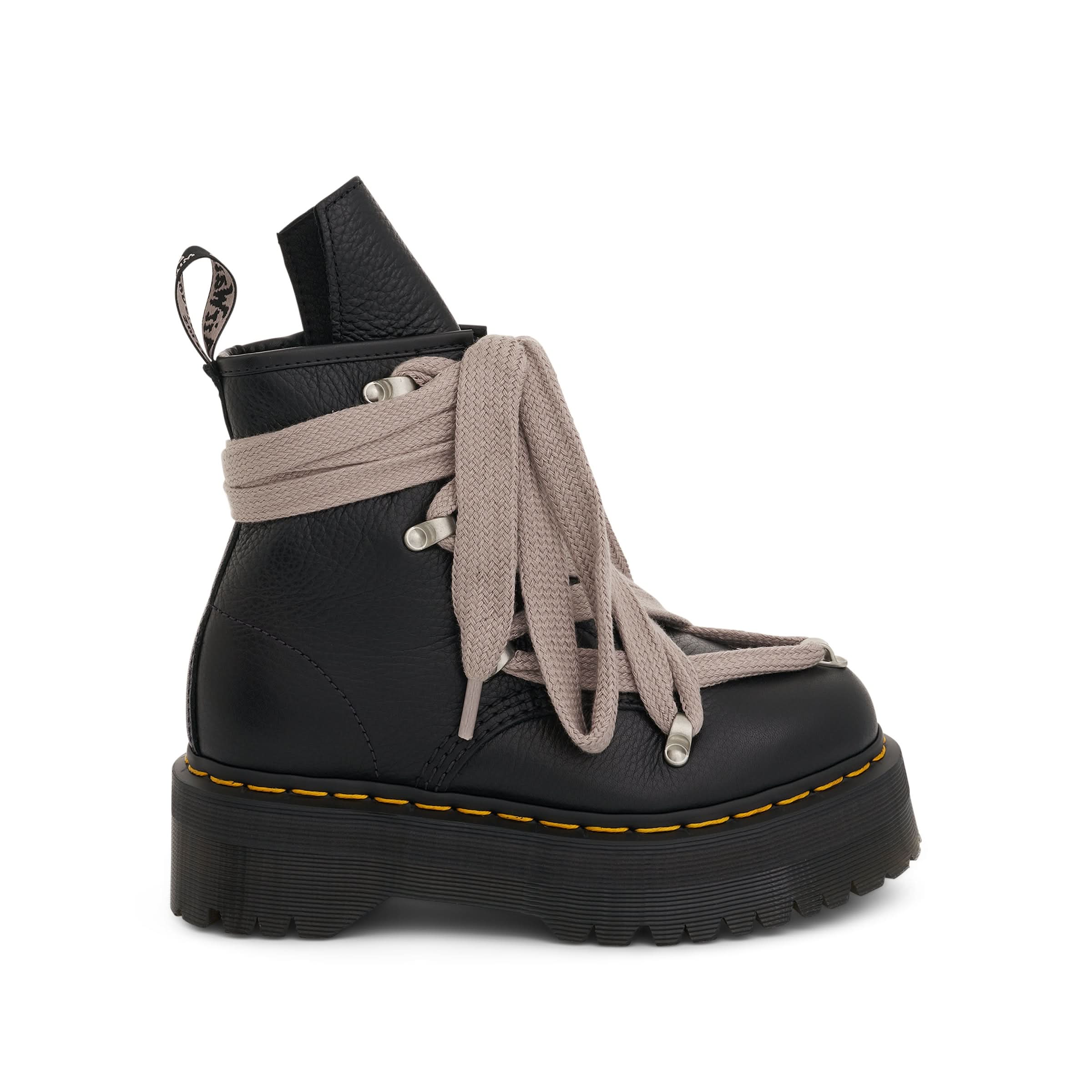 Rick Owens x Martens Quad Sole Pentagram Jumbo Lace Boots in Black
