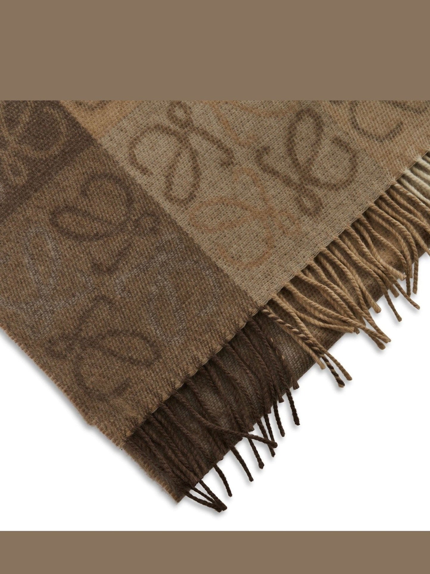 Loewe Anagram Wool Scarf in White