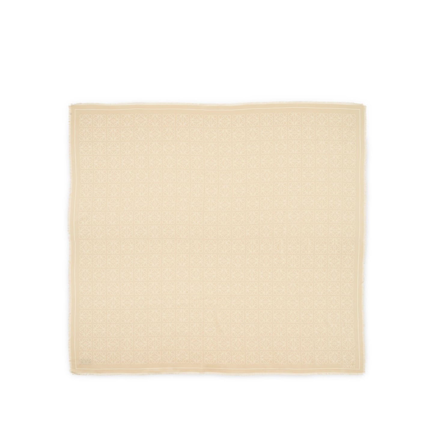 Anagram Wool and Silk Scarf in Biege