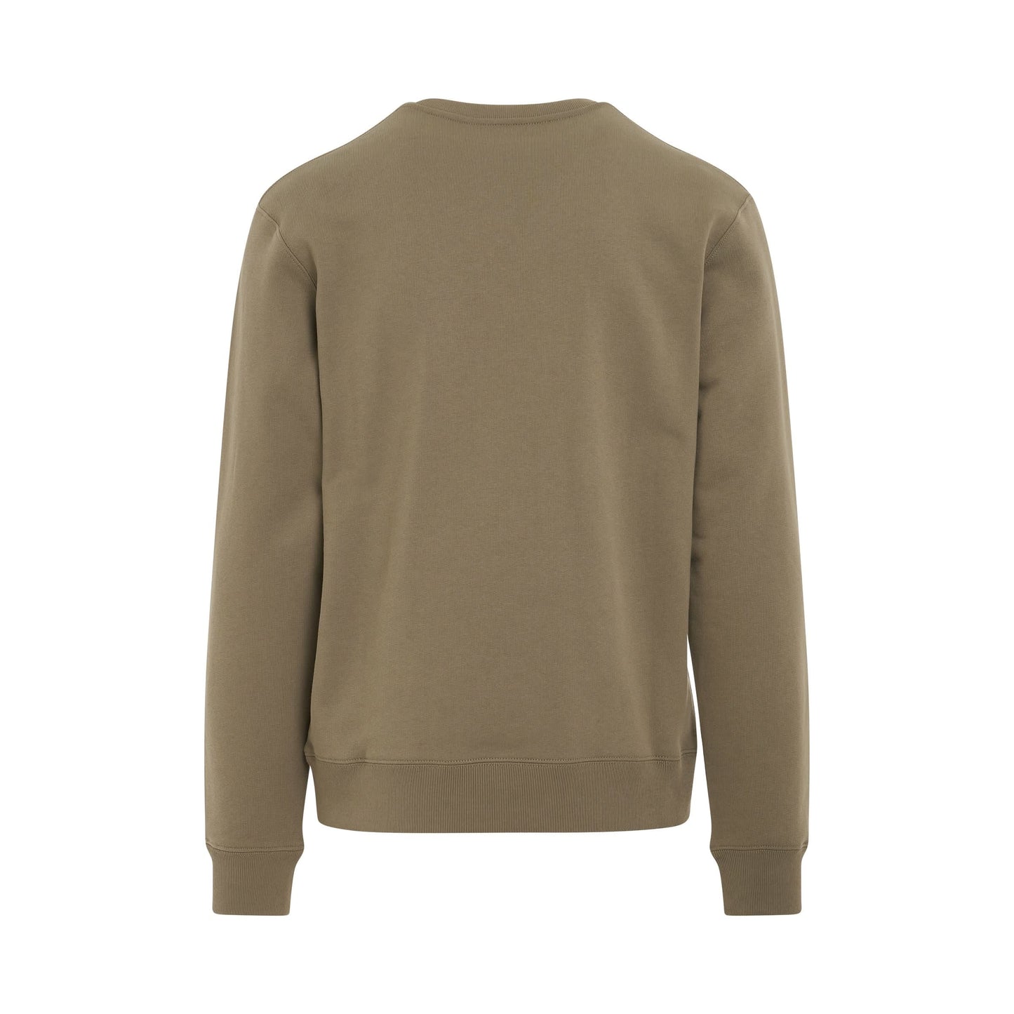 Embroidered Logo Cotton Sweatshirt in Military Green