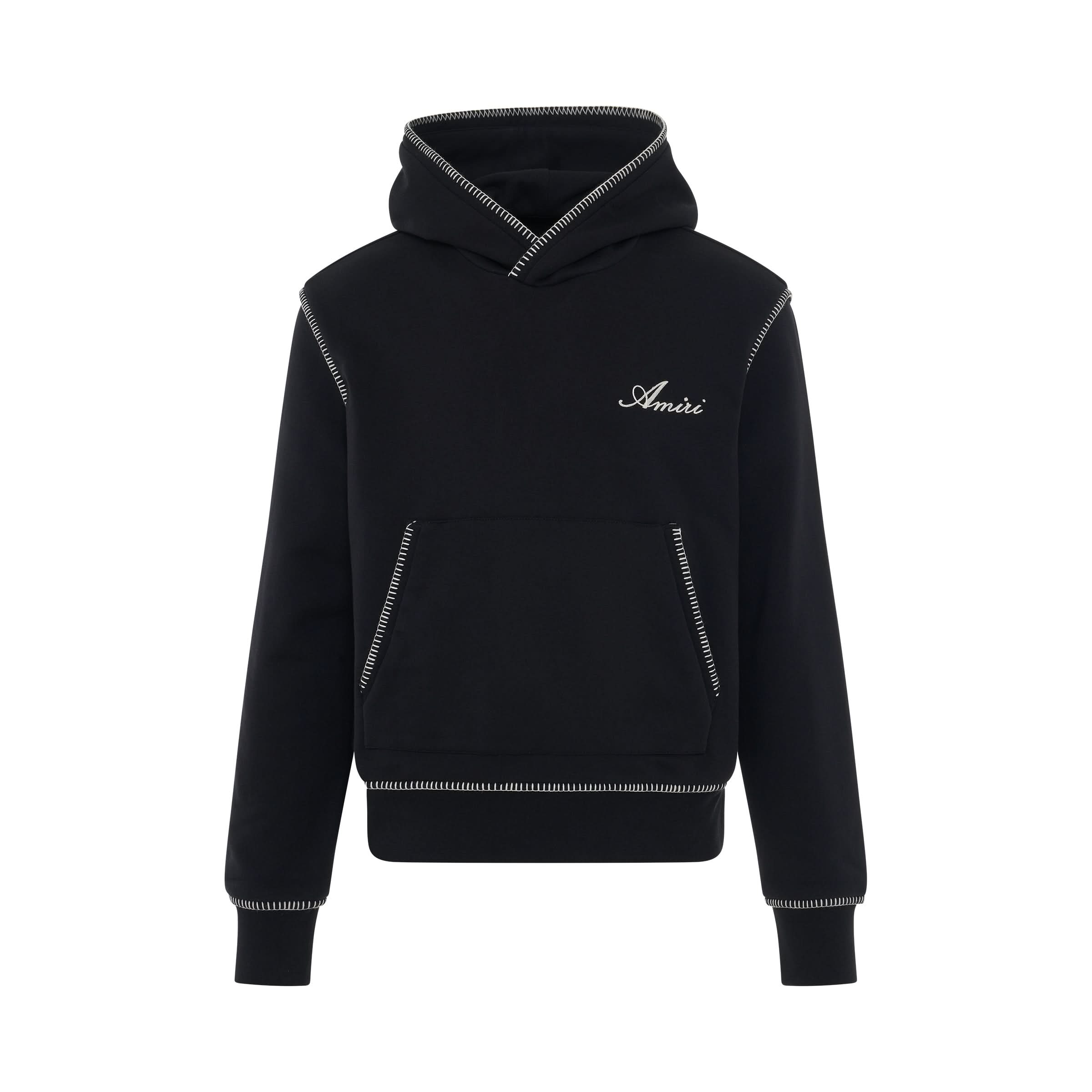 Stitched logo outlet hoodie