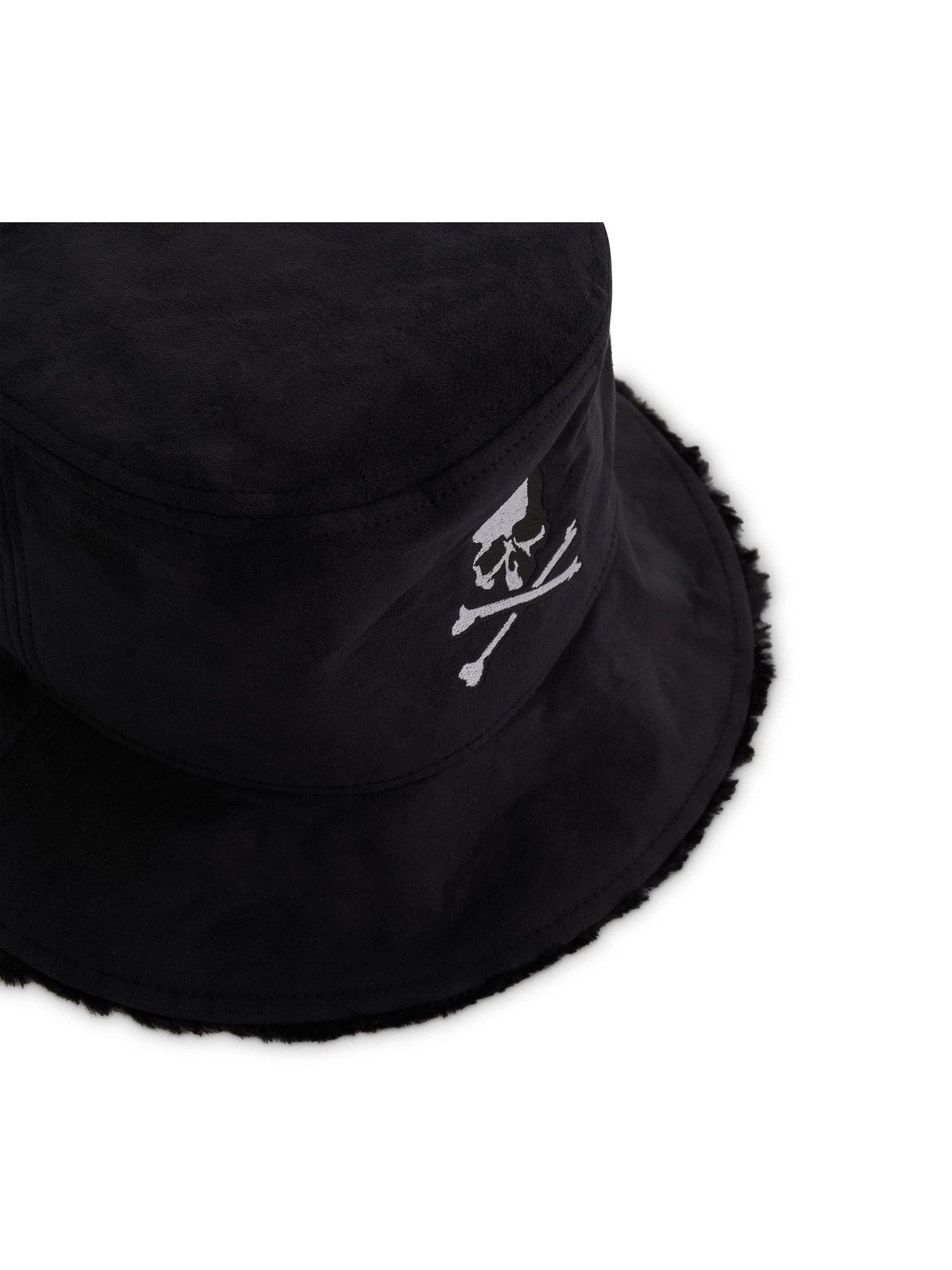 Faux Fur & Suede Bucket Hat