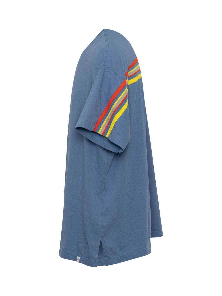 Rib Big T-Shirt in Blue