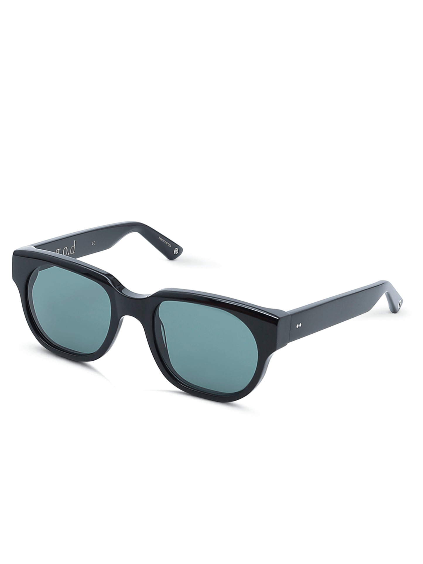 Nine Black Sunglass with Green Lens