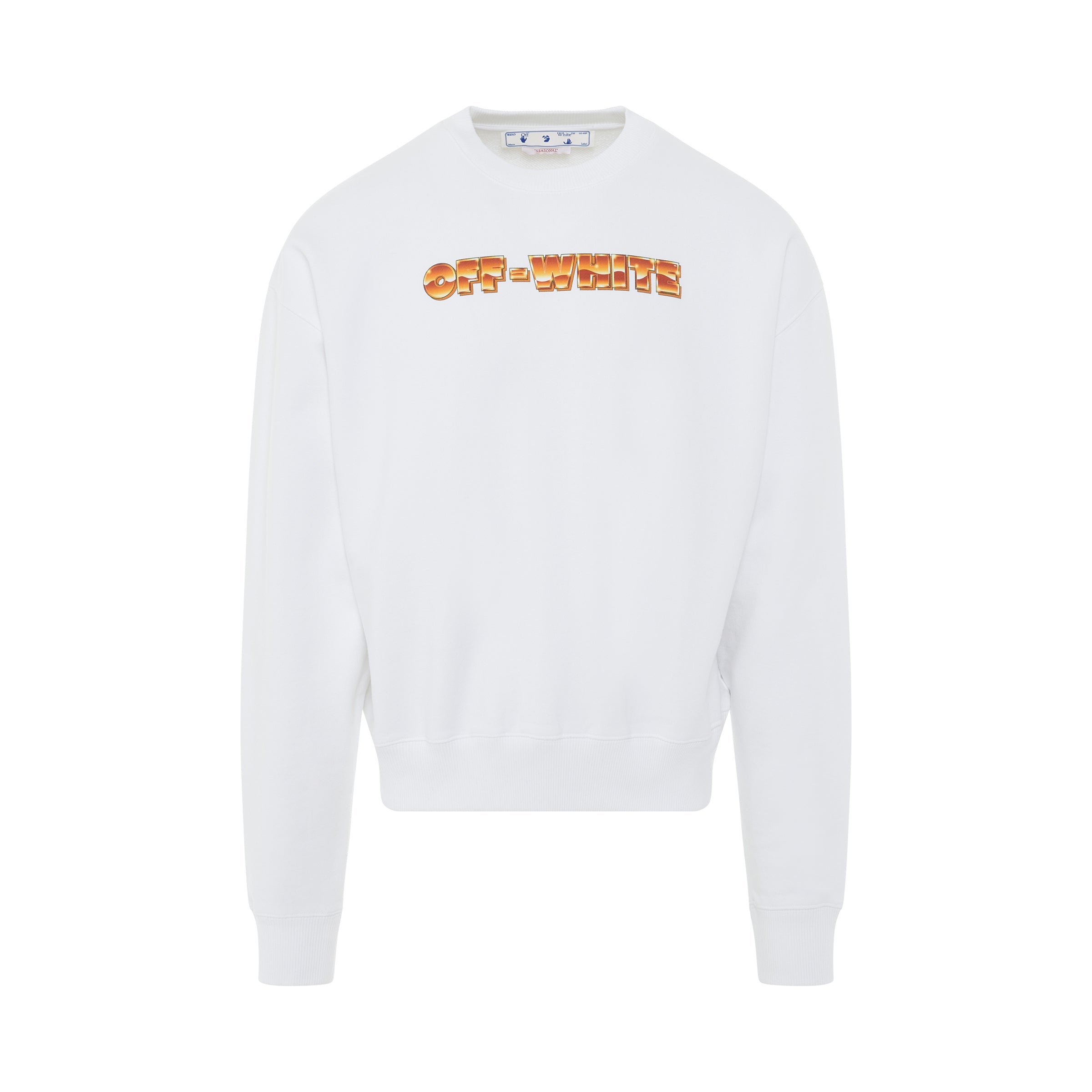 OFF-WHITE Orange Metal Arrow Oversize Fit Sweatshirt White/Orange –