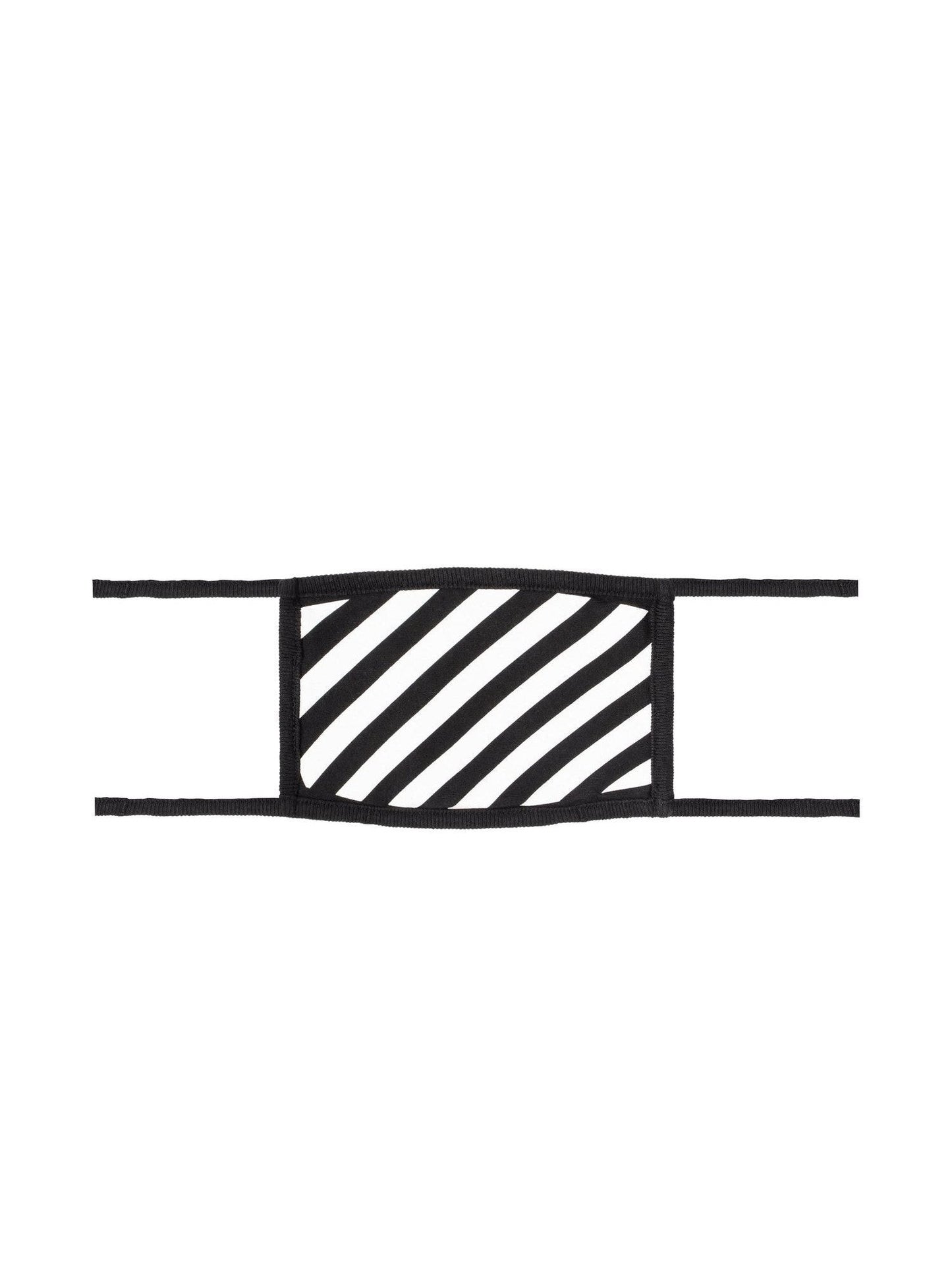 Diagonal Stripe Mask in Black