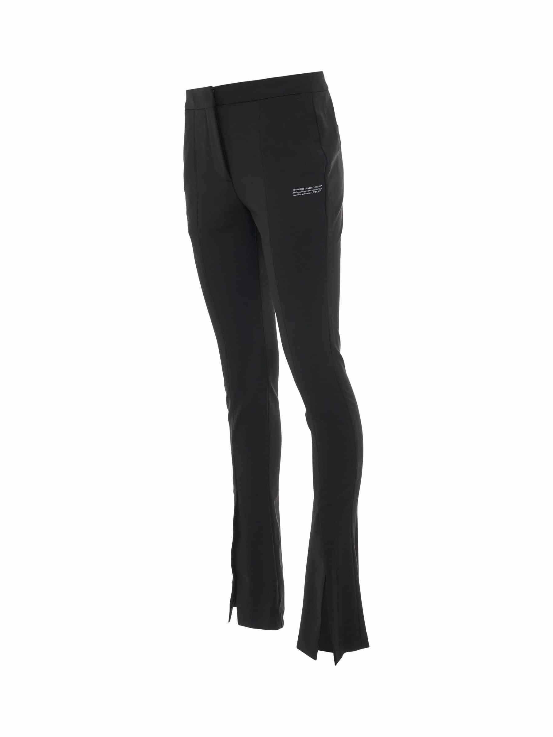 黒/白のコーポレートテーラードパンツ