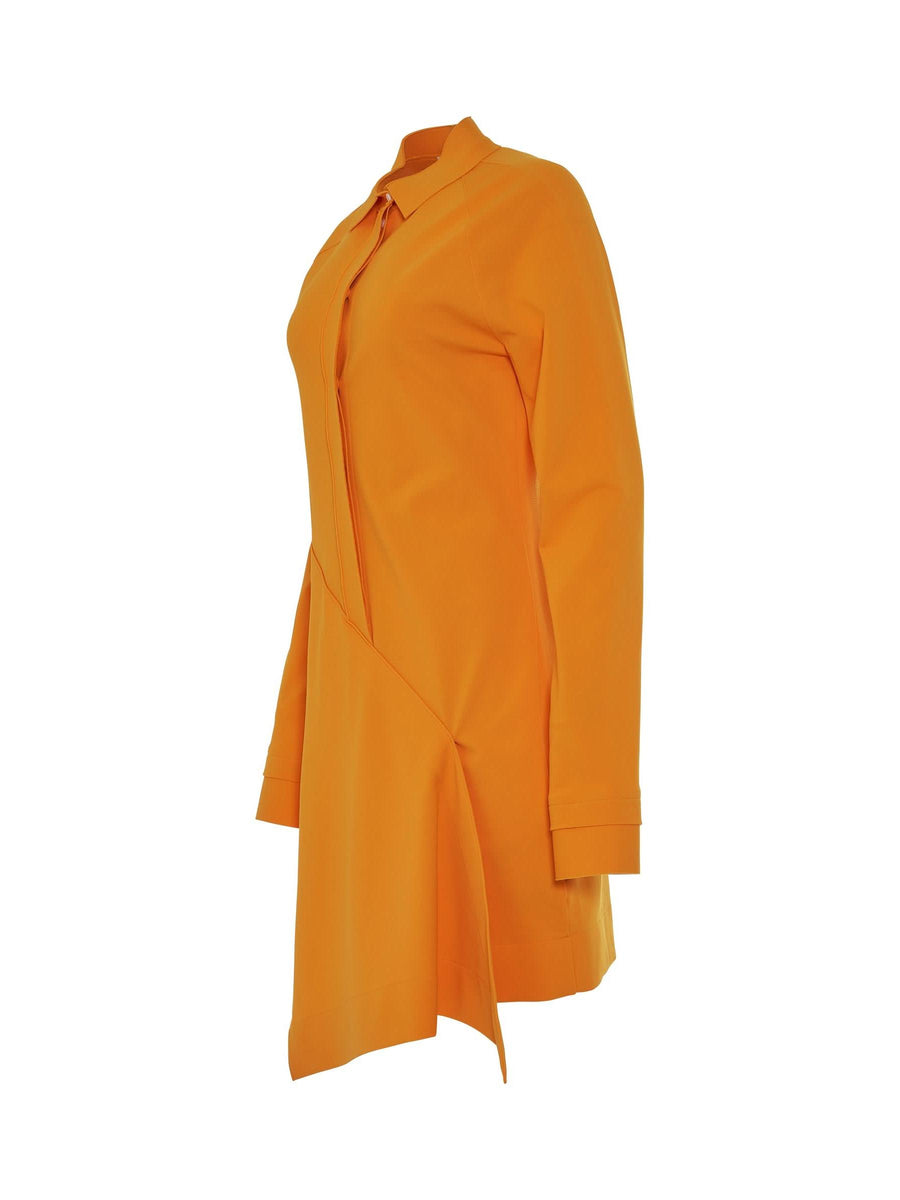 Jer Short Panel Shirt Dress in Orange