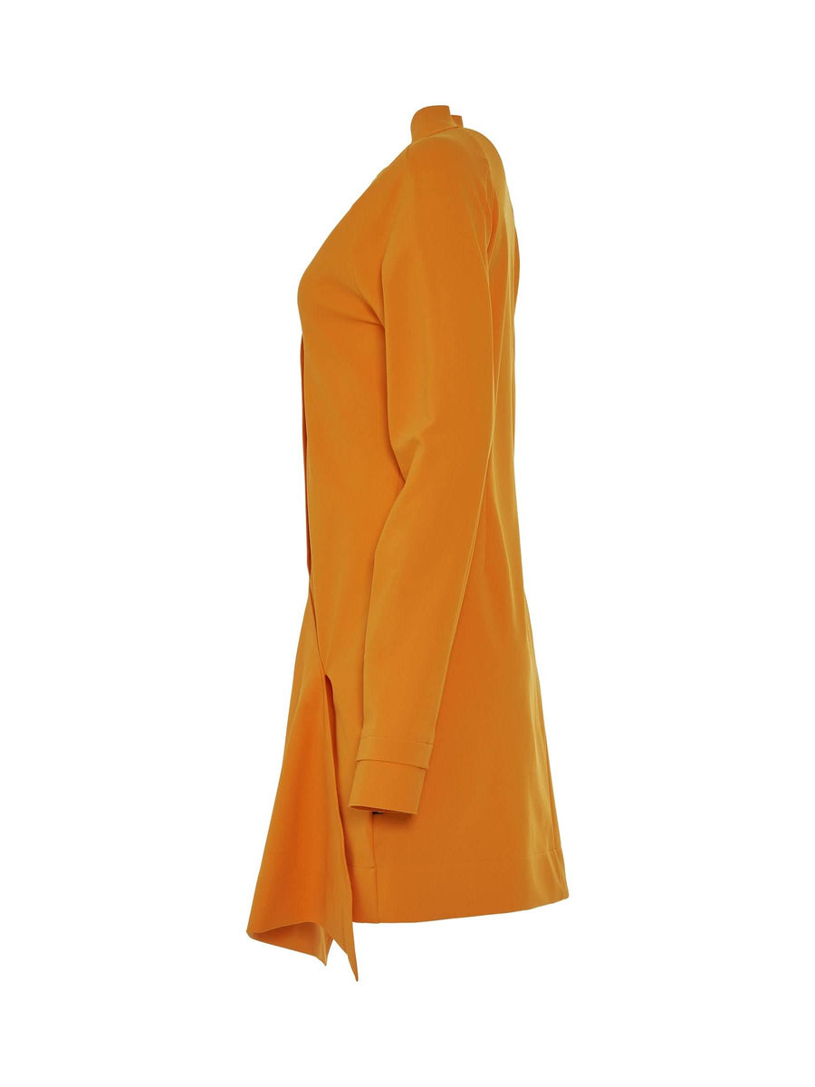 Jer Short Panel Shirt Dress in Orange
